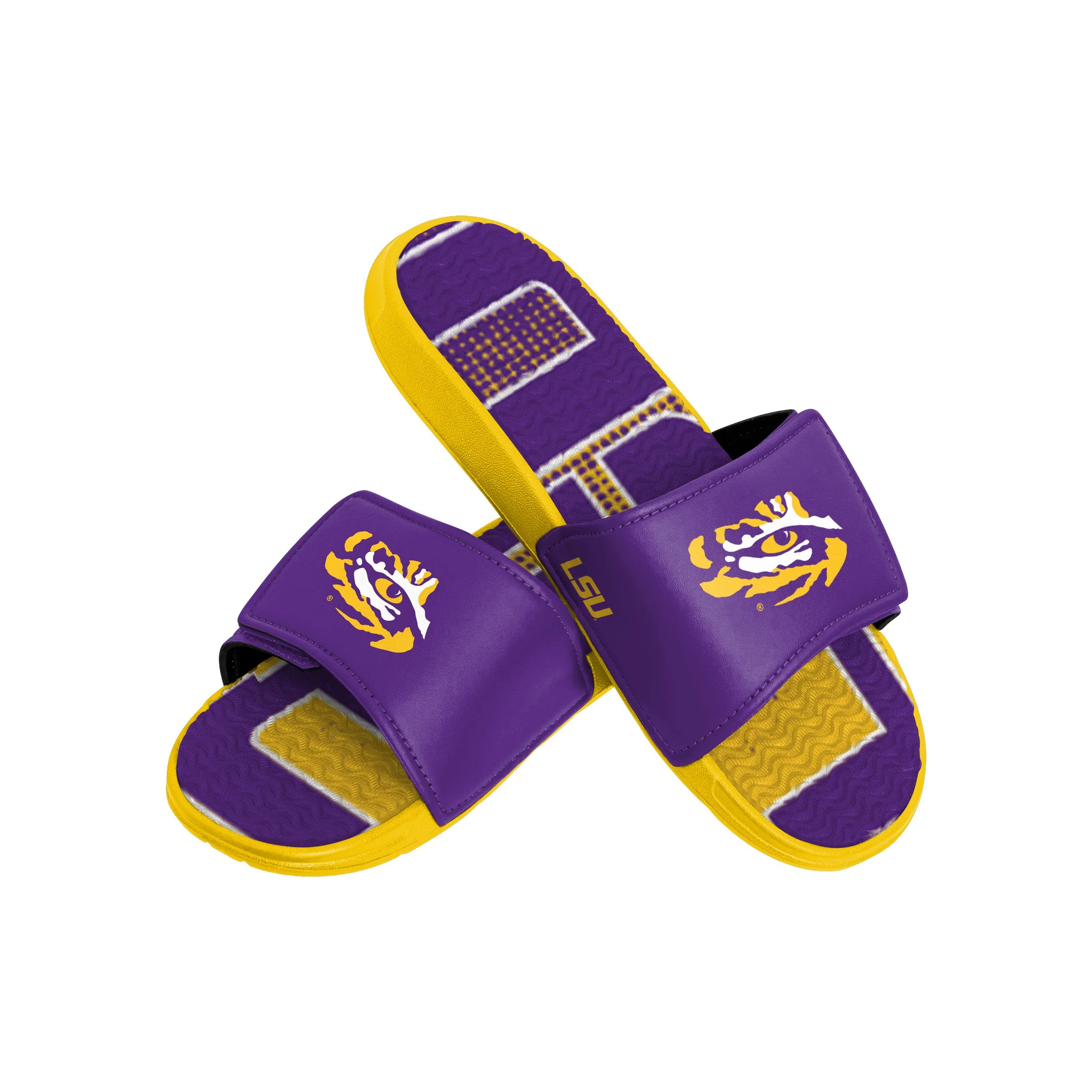 LSU Tigers NCAA Mens Gradient Wordmark Gel Slide