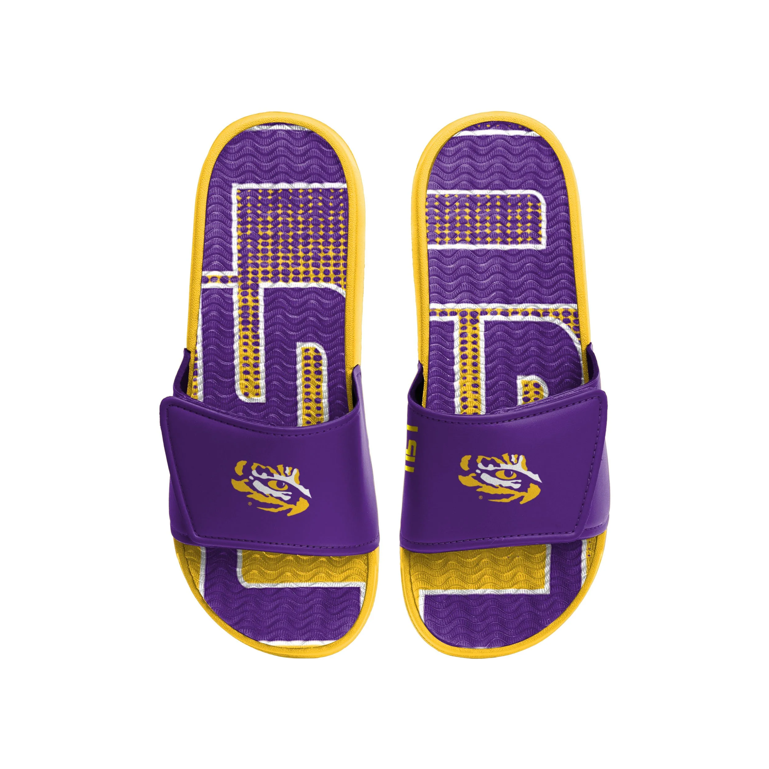 LSU Tigers NCAA Mens Gradient Wordmark Gel Slide - Image 2