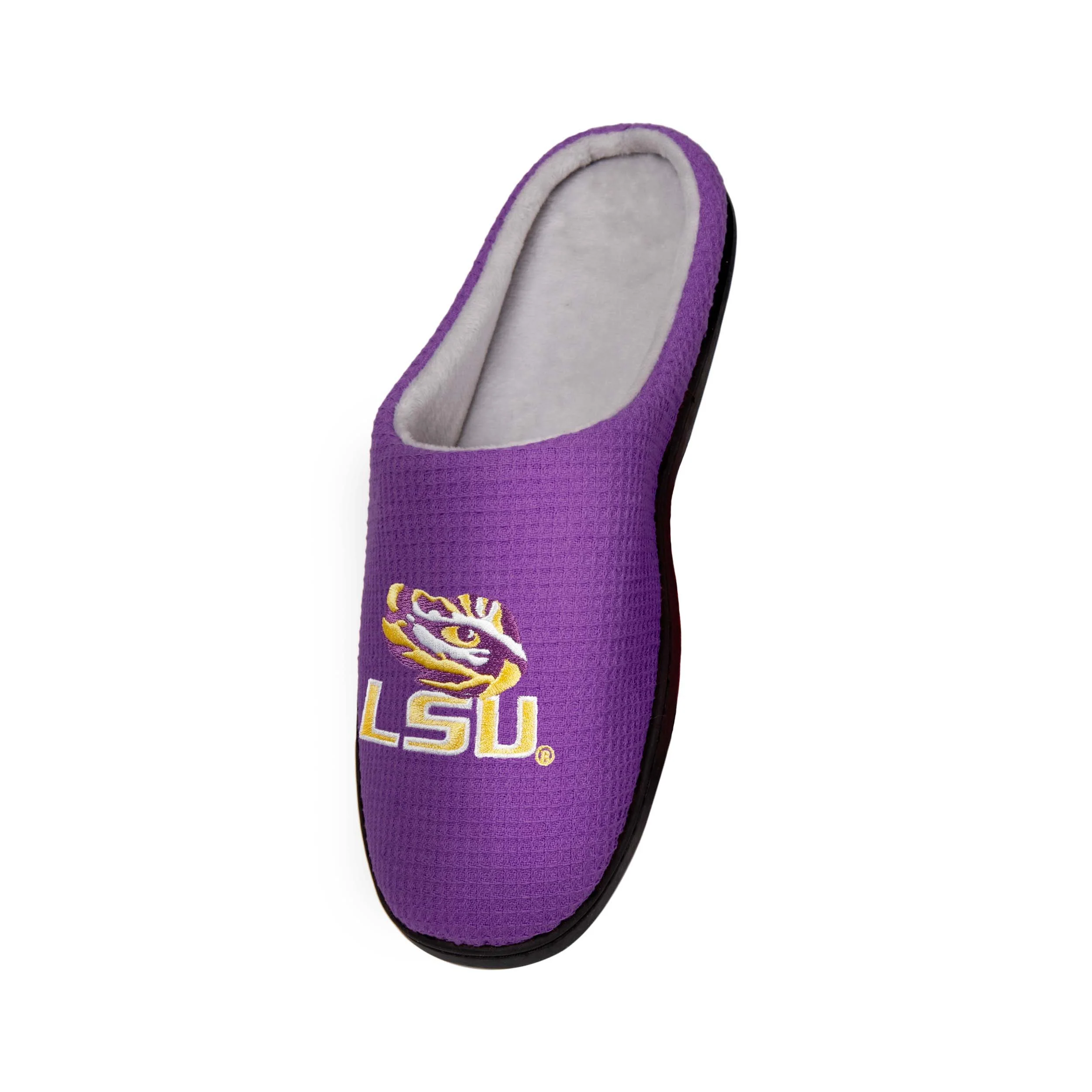 LSU Tigers NCAA Mens Memory Foam Slide Slippers - Image 3