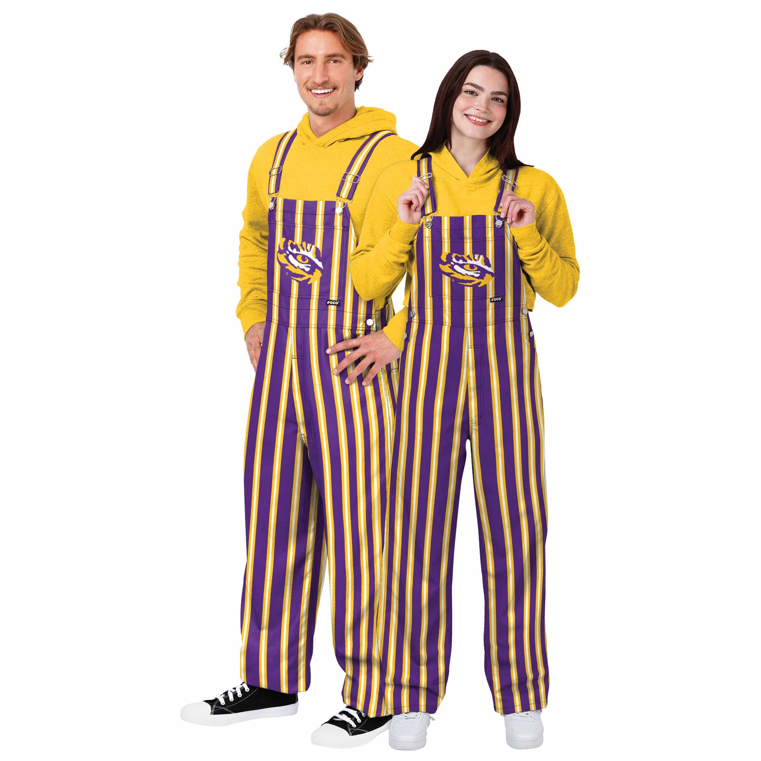 LSU Tigers NCAA Mens Sideline Spirit Bib Overalls - Image 3
