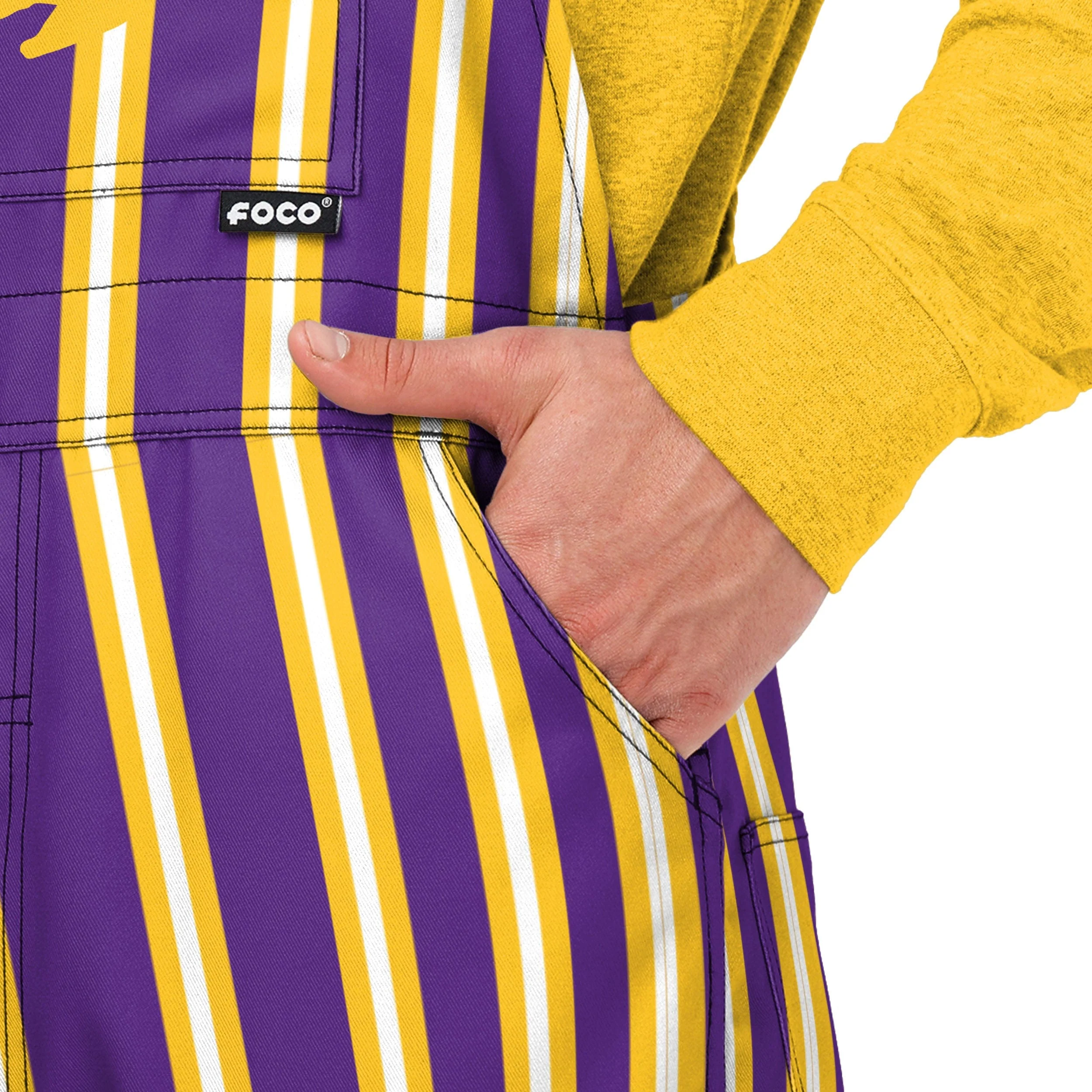 LSU Tigers NCAA Mens Sideline Spirit Bib Overalls - Image 5