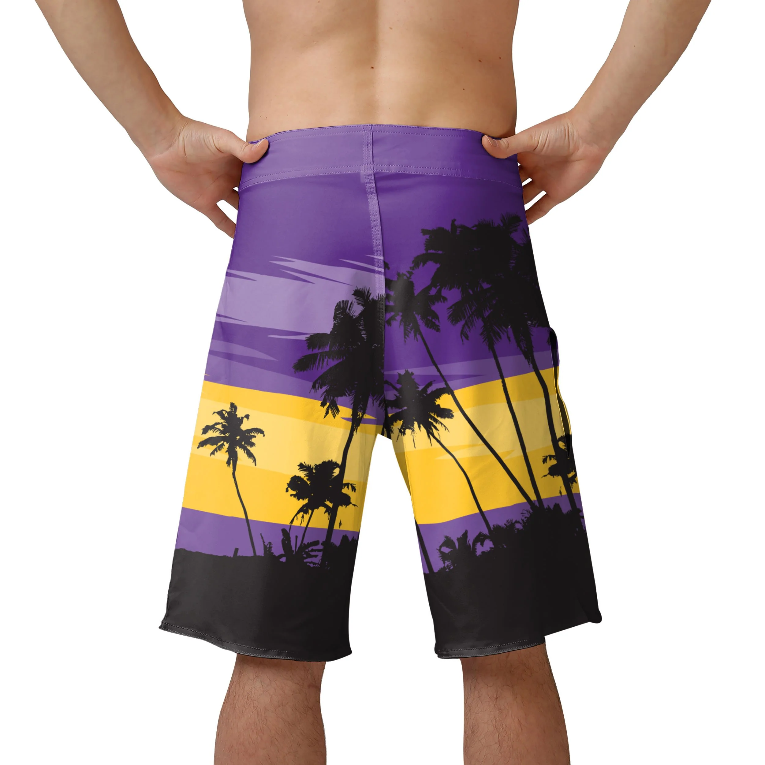 LSU Tigers NCAA Mens Sunset Boardshorts - Image 3
