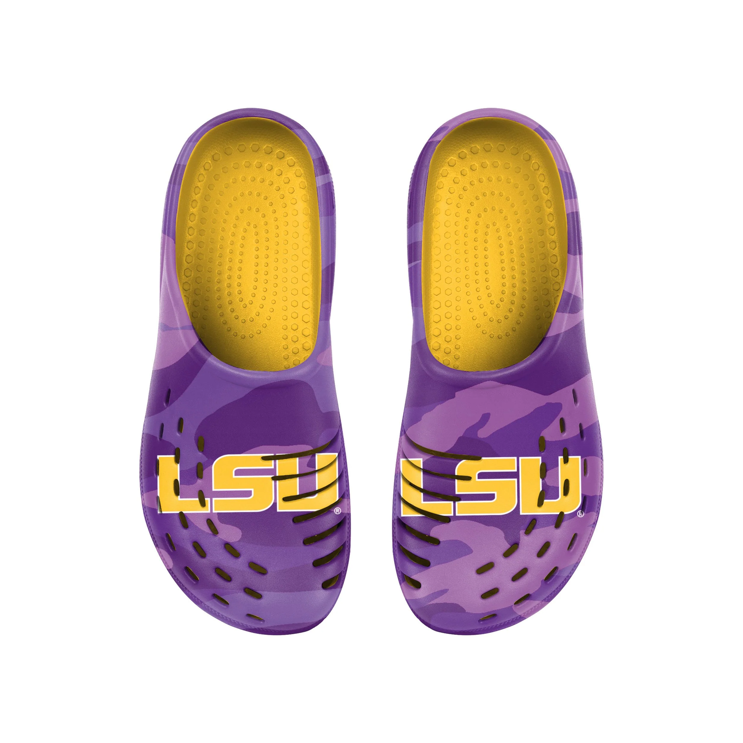 LSU Tigers NCAA Mens Tonal Camo Clog - Image 4