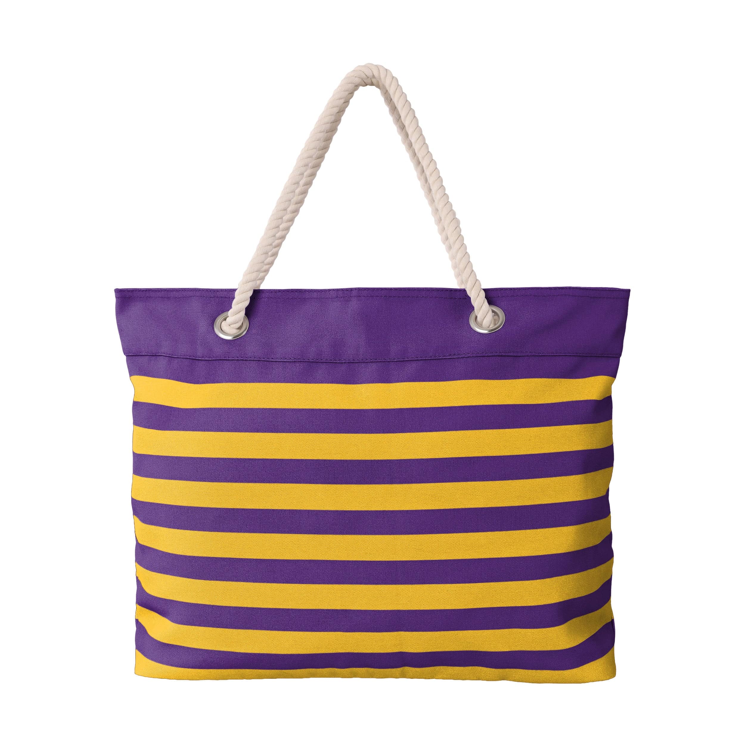 LSU Tigers NCAA Nautical Stripe Tote Bag - Image 3