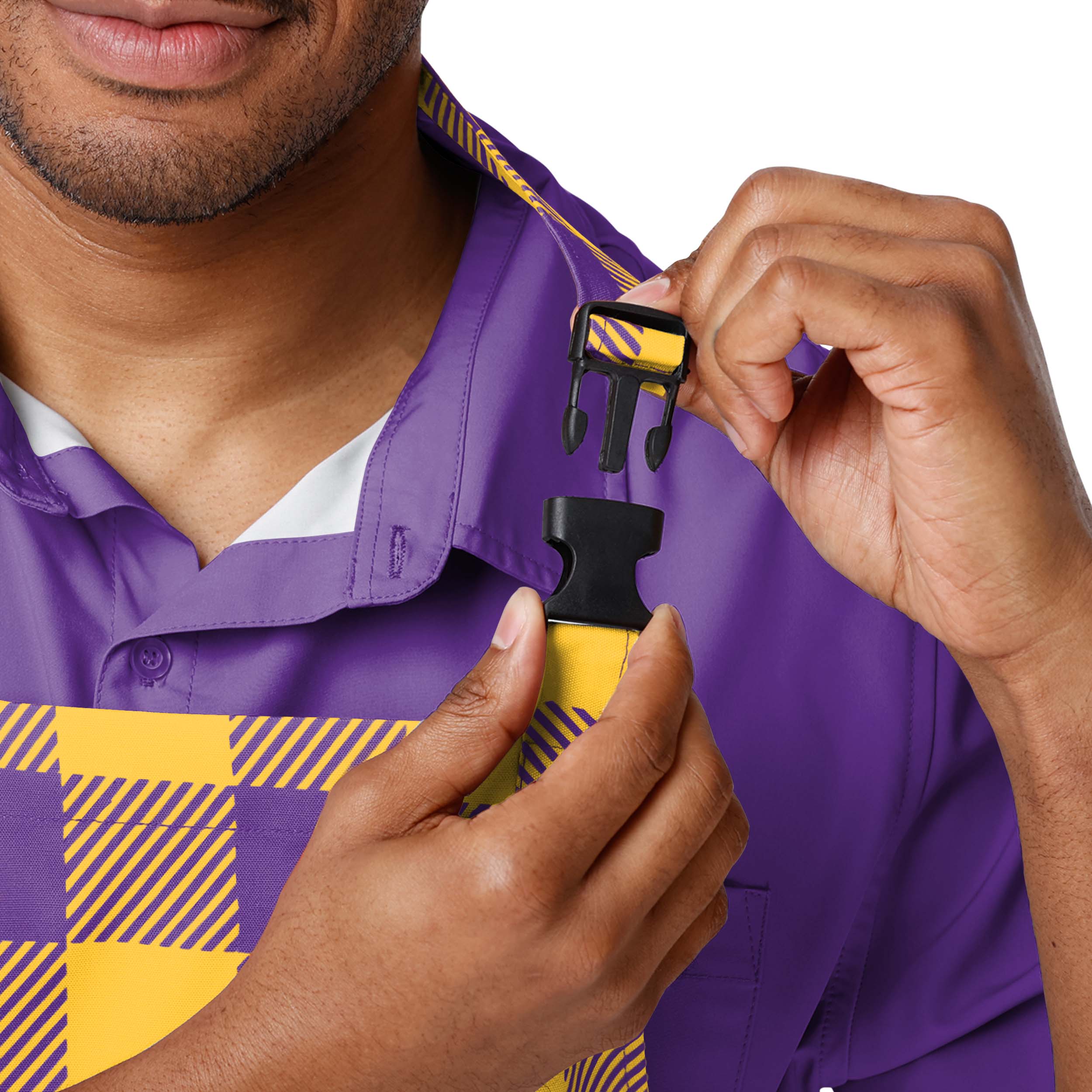 LSU Tigers NCAA Plaid Apron - Image 3