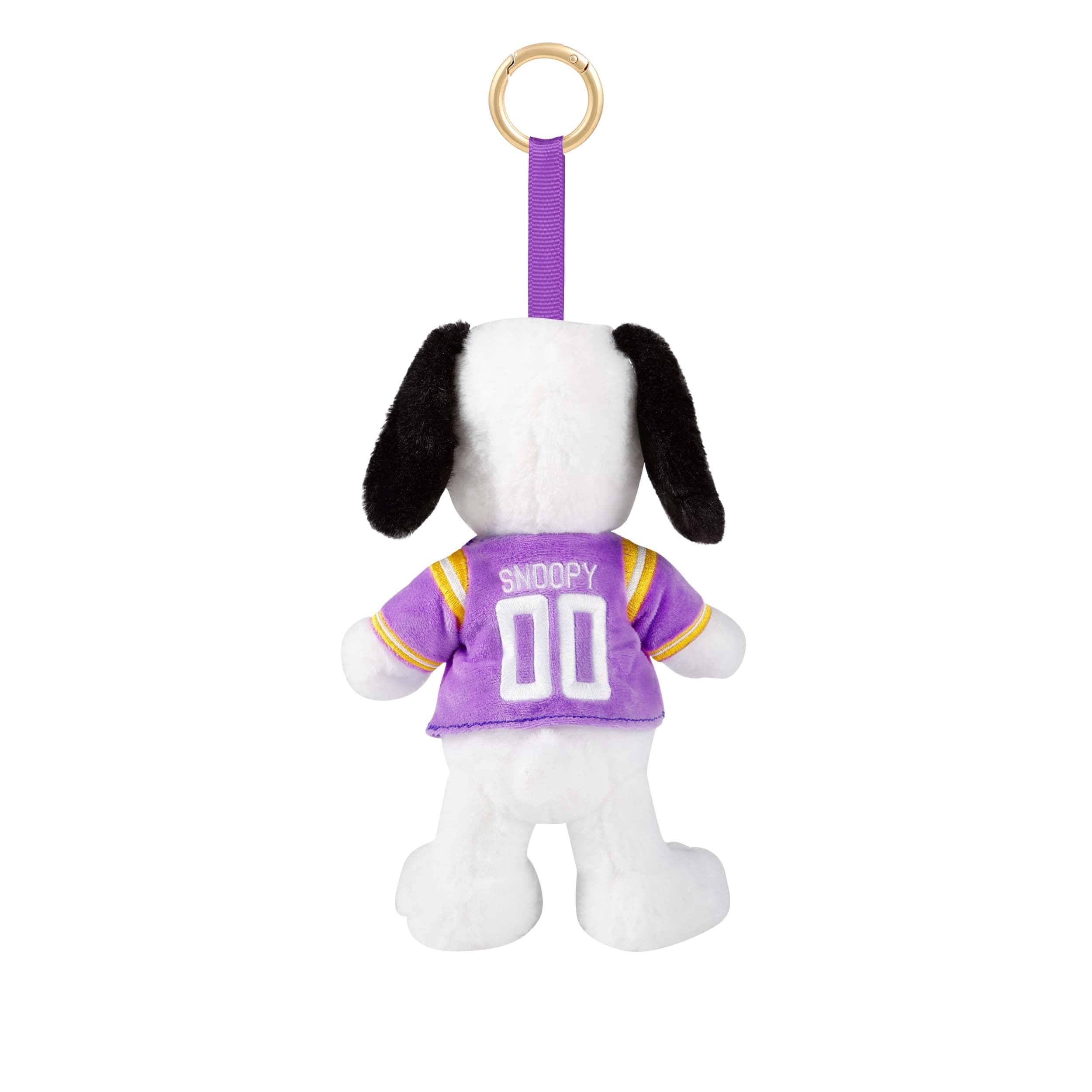 LSU Tigers NCAA Plush Snoopy Peanuts Bag Charm Keychain - Image 3