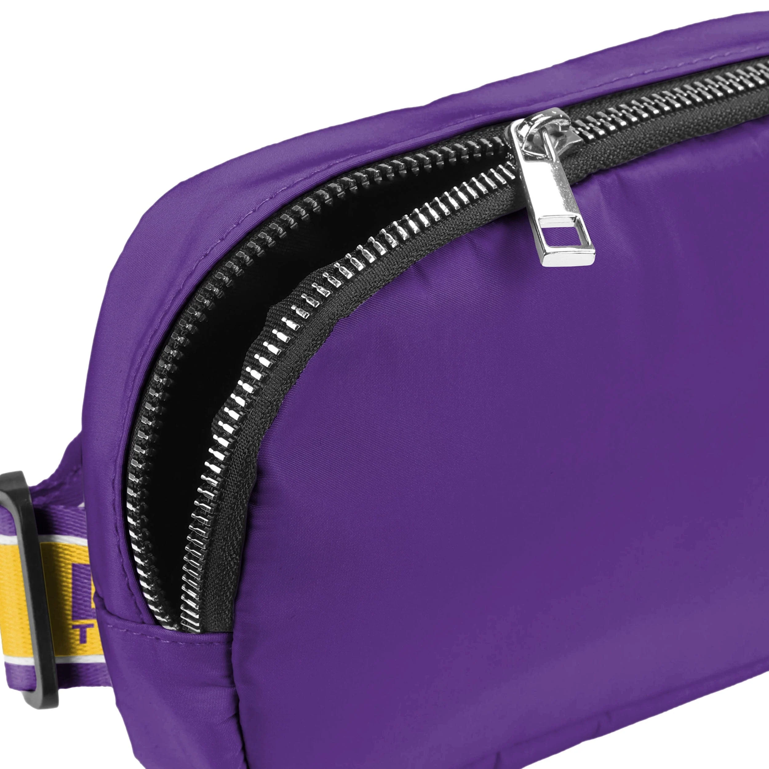 LSU Tigers NCAA Team Wordmark Crossbody Belt Bag - Image 4