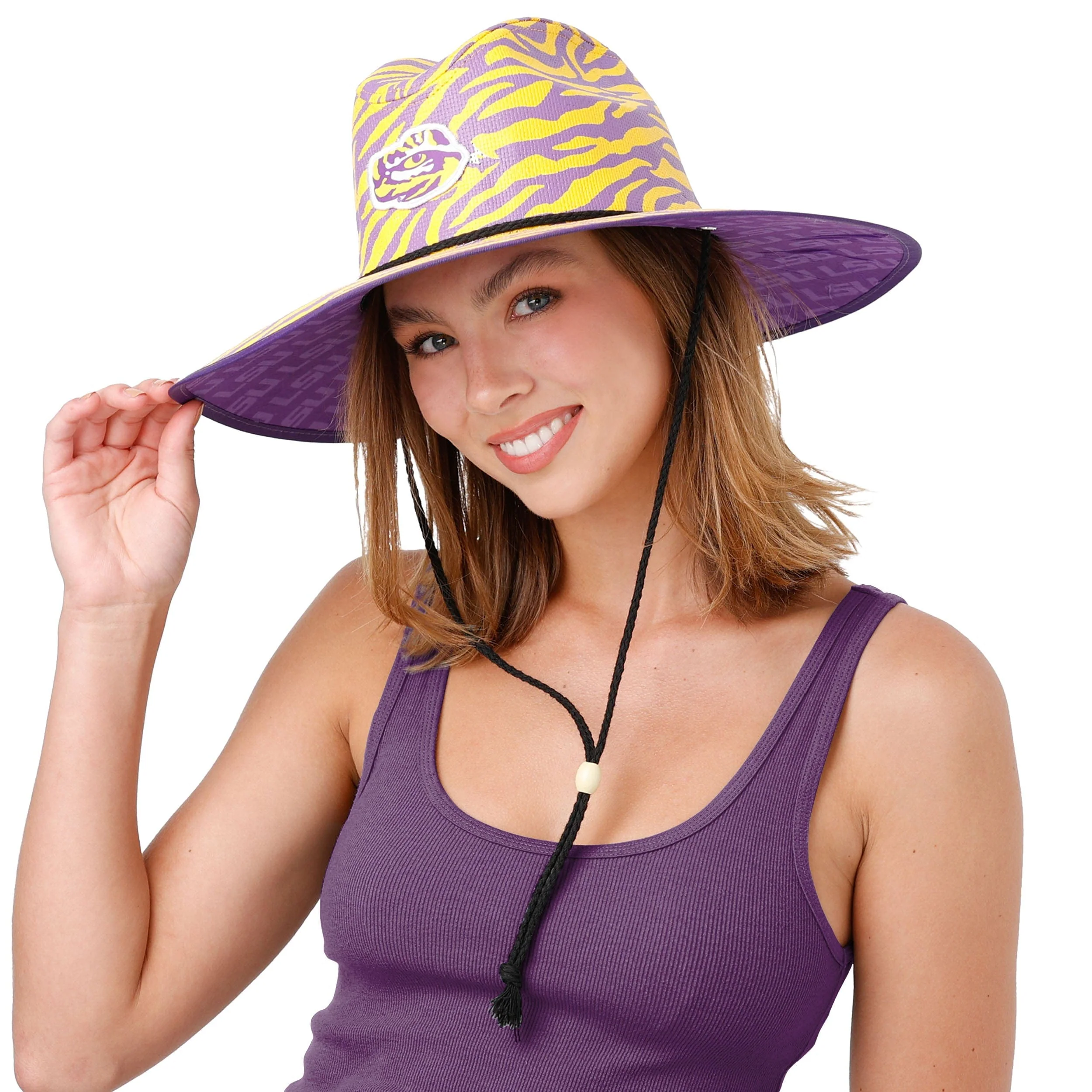 LSU Tigers NCAA Thematic Straw Hat - Image 4