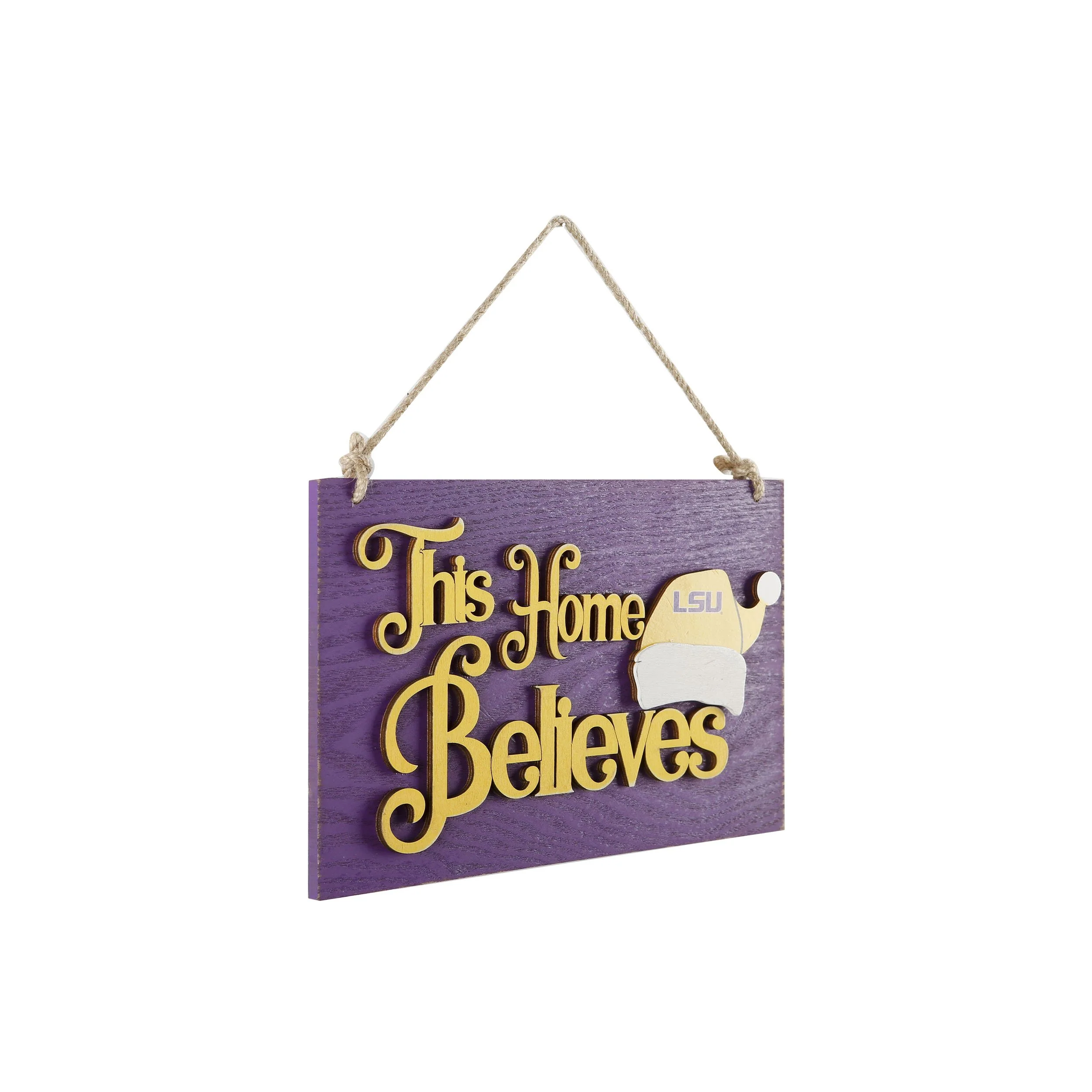 LSU Tigers NCAA This Home Believes Wall Sign - Image 2