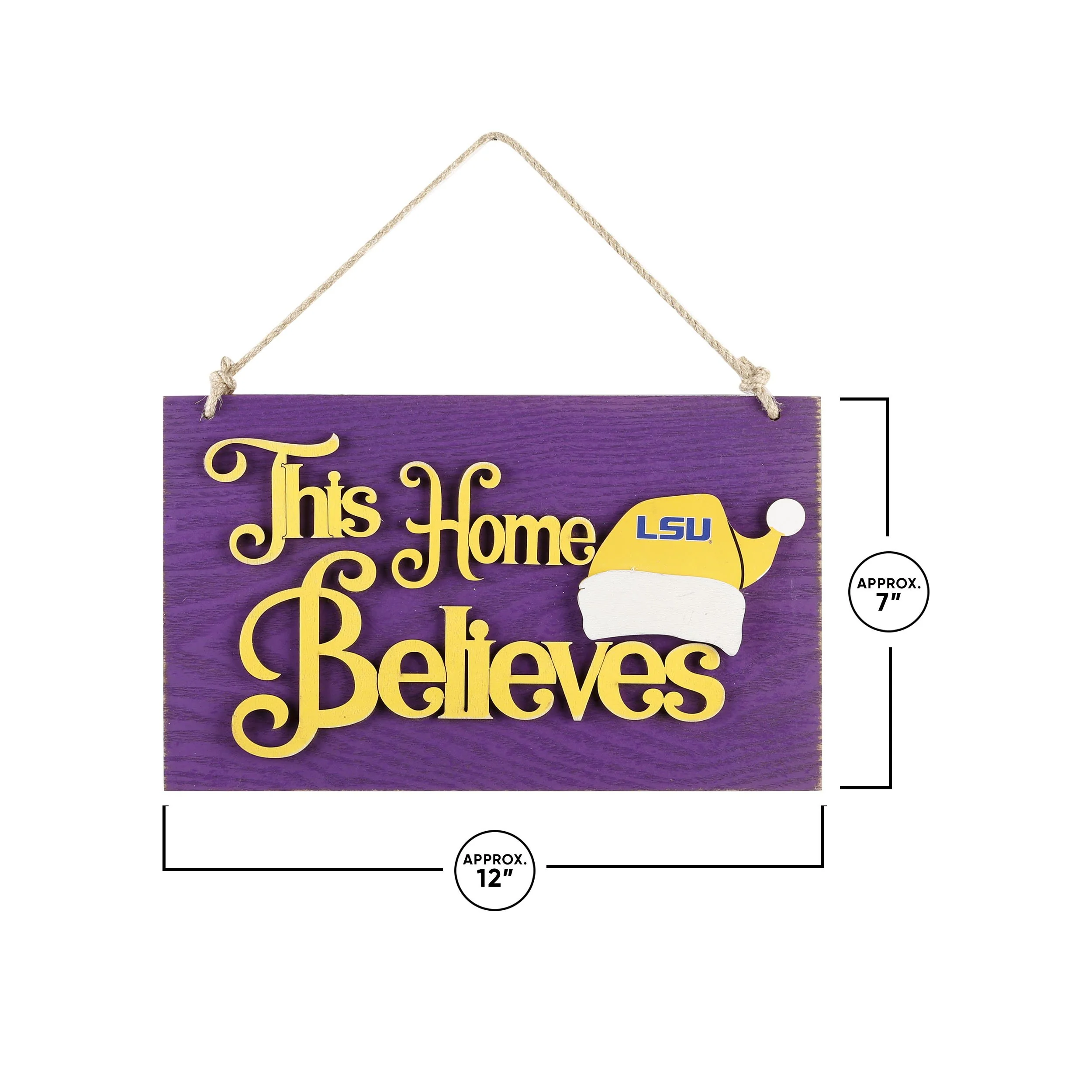 LSU Tigers NCAA This Home Believes Wall Sign - Image 3