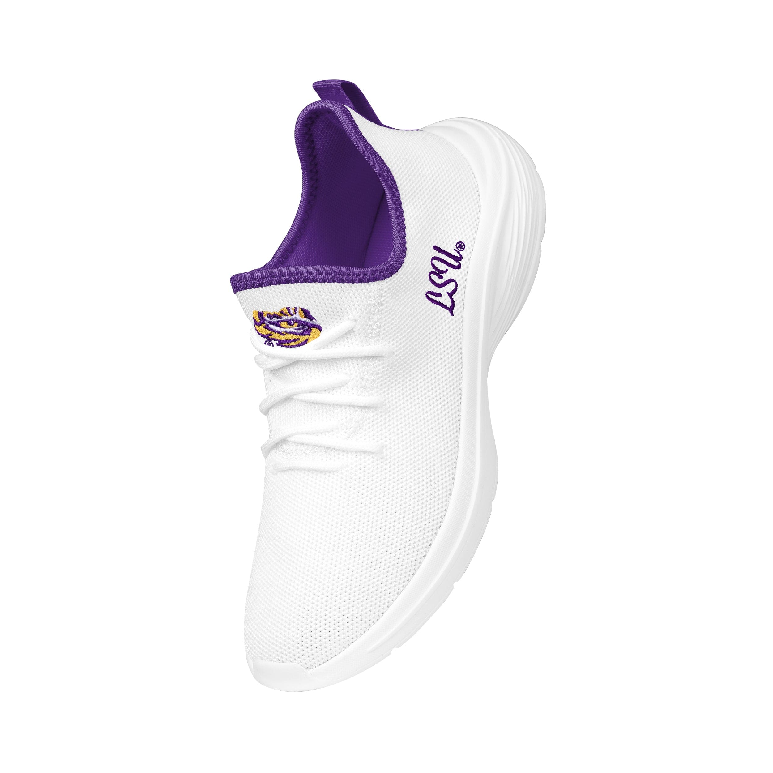 LSU Tigers NCAA Womens Midsole White Sneaker - Image 2