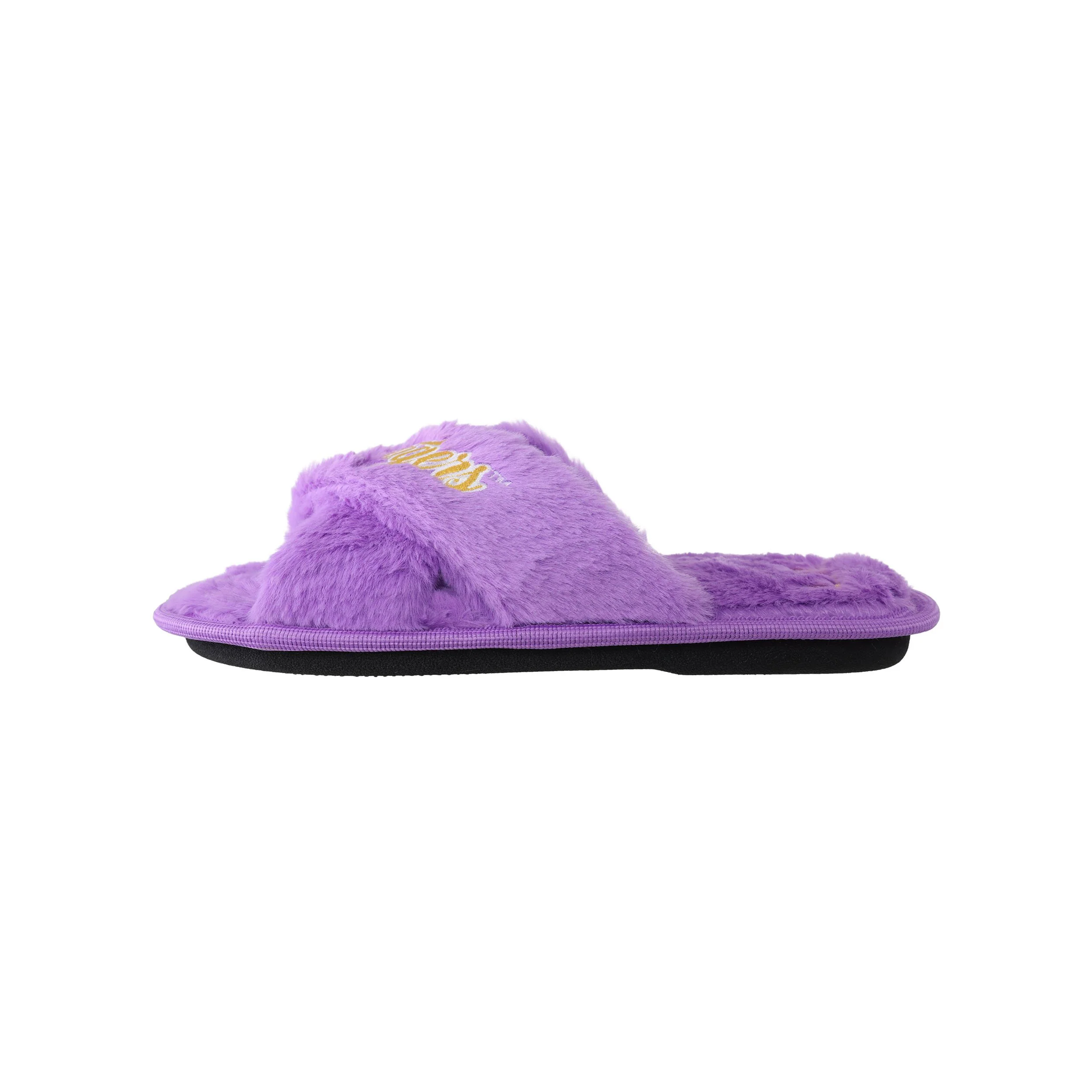 LSU Tigers NCAA Womens Script Wordmark Fur Cross Slide - Image 4