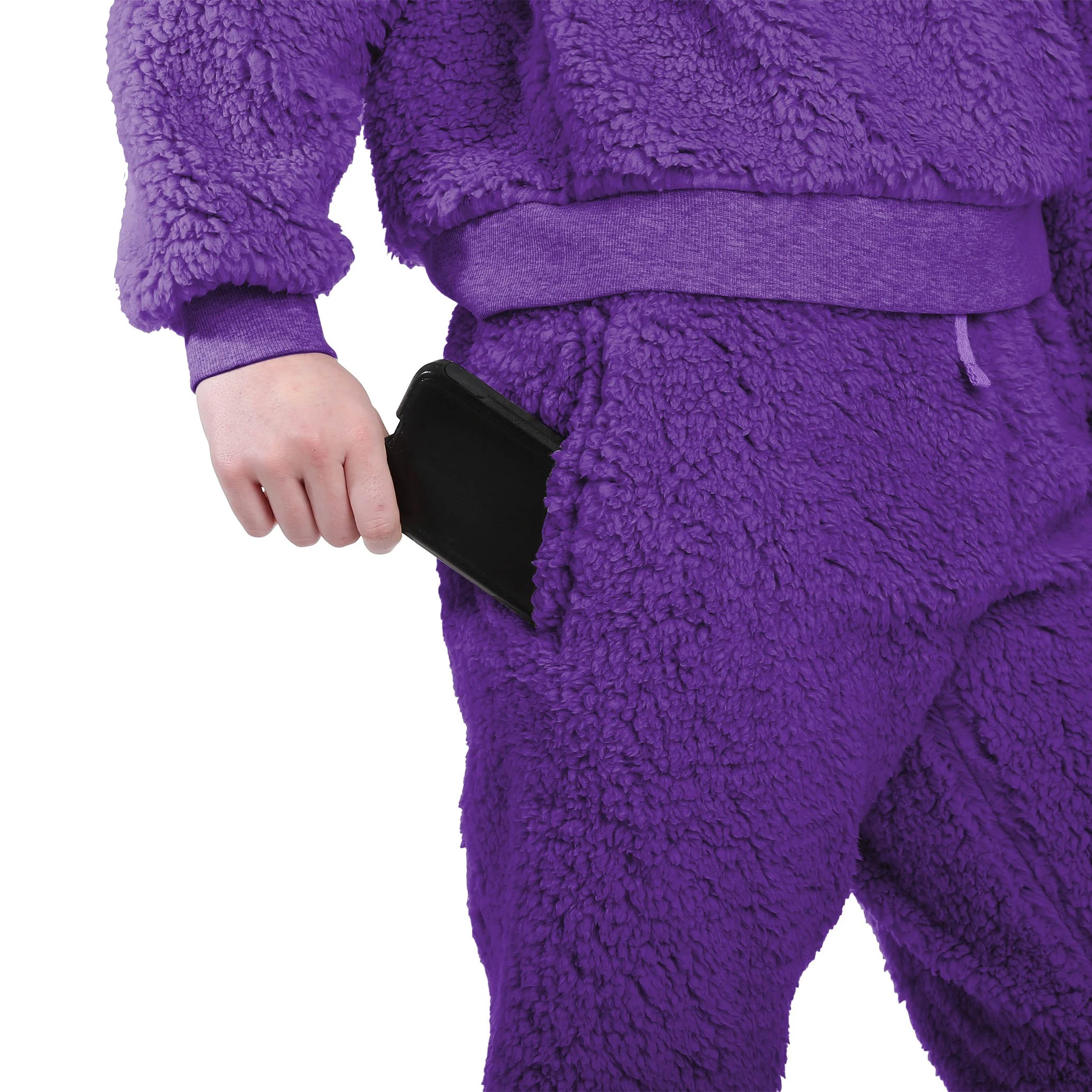 LSU Tigers NCAA Womens Sherpa Lounge Set - Image 6