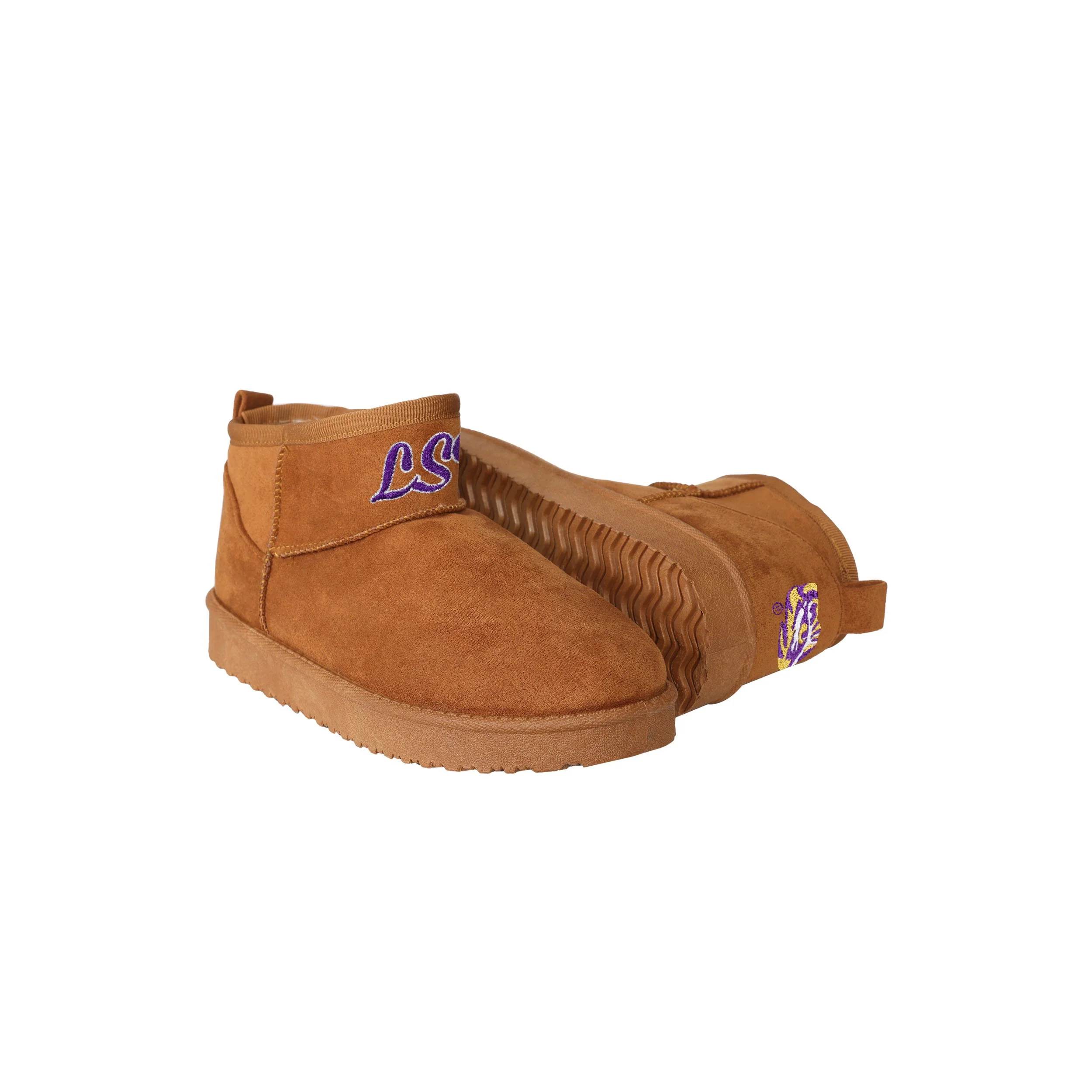 LSU Tigers NCAA Womens Team Logo Fuzzy Fan Boots