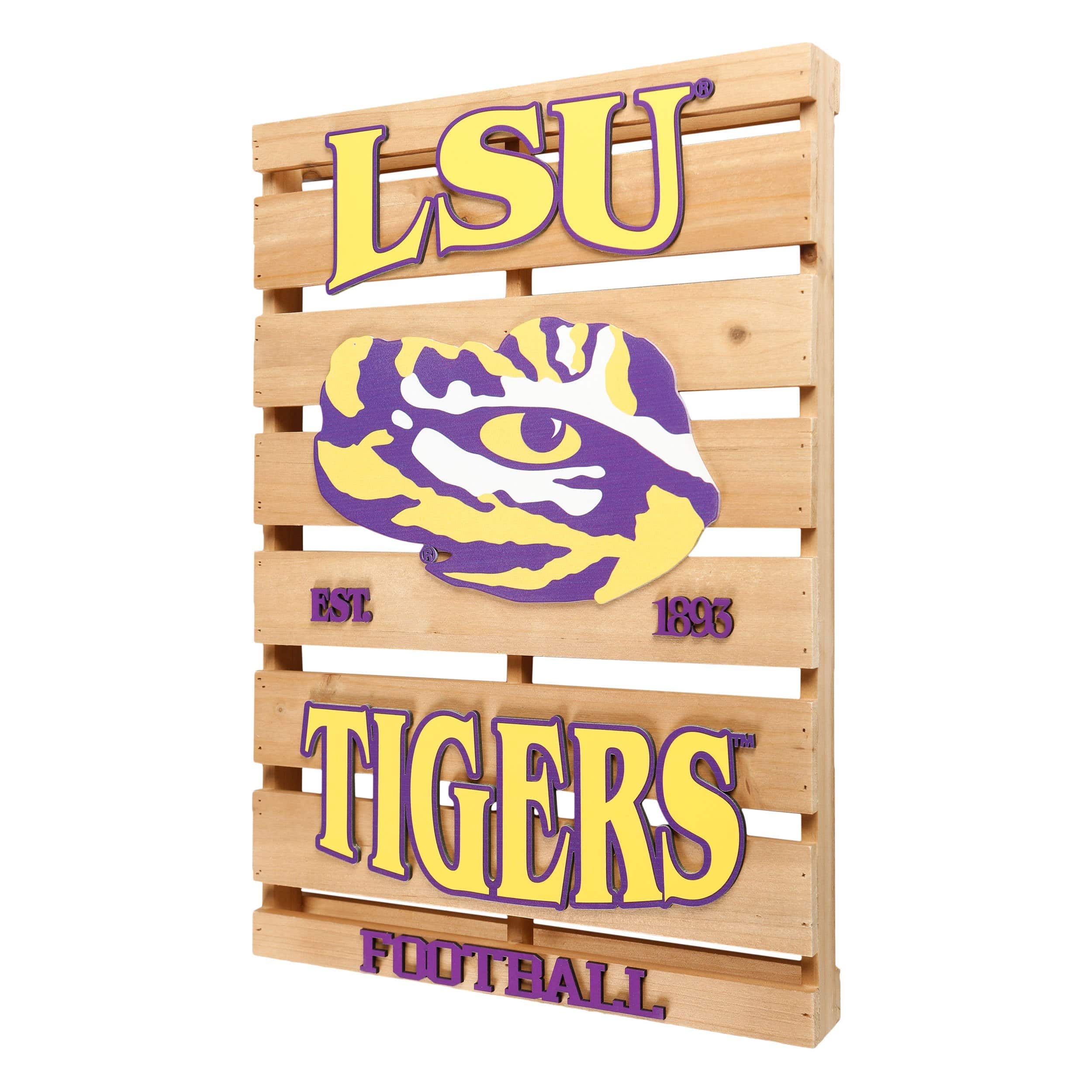LSU Tigers NCAA Wood Pallet Sign
