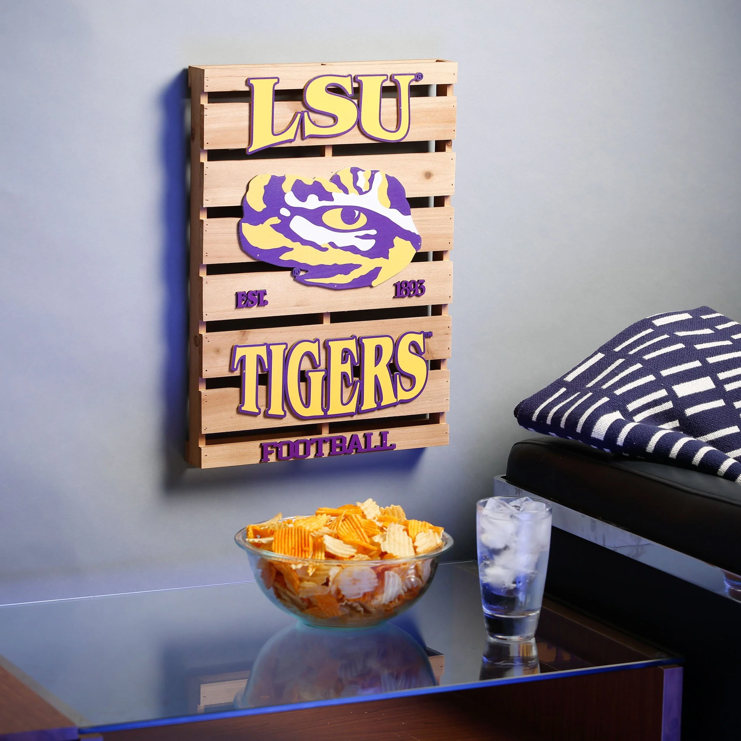 LSU Tigers NCAA Wood Pallet Sign - Image 2
