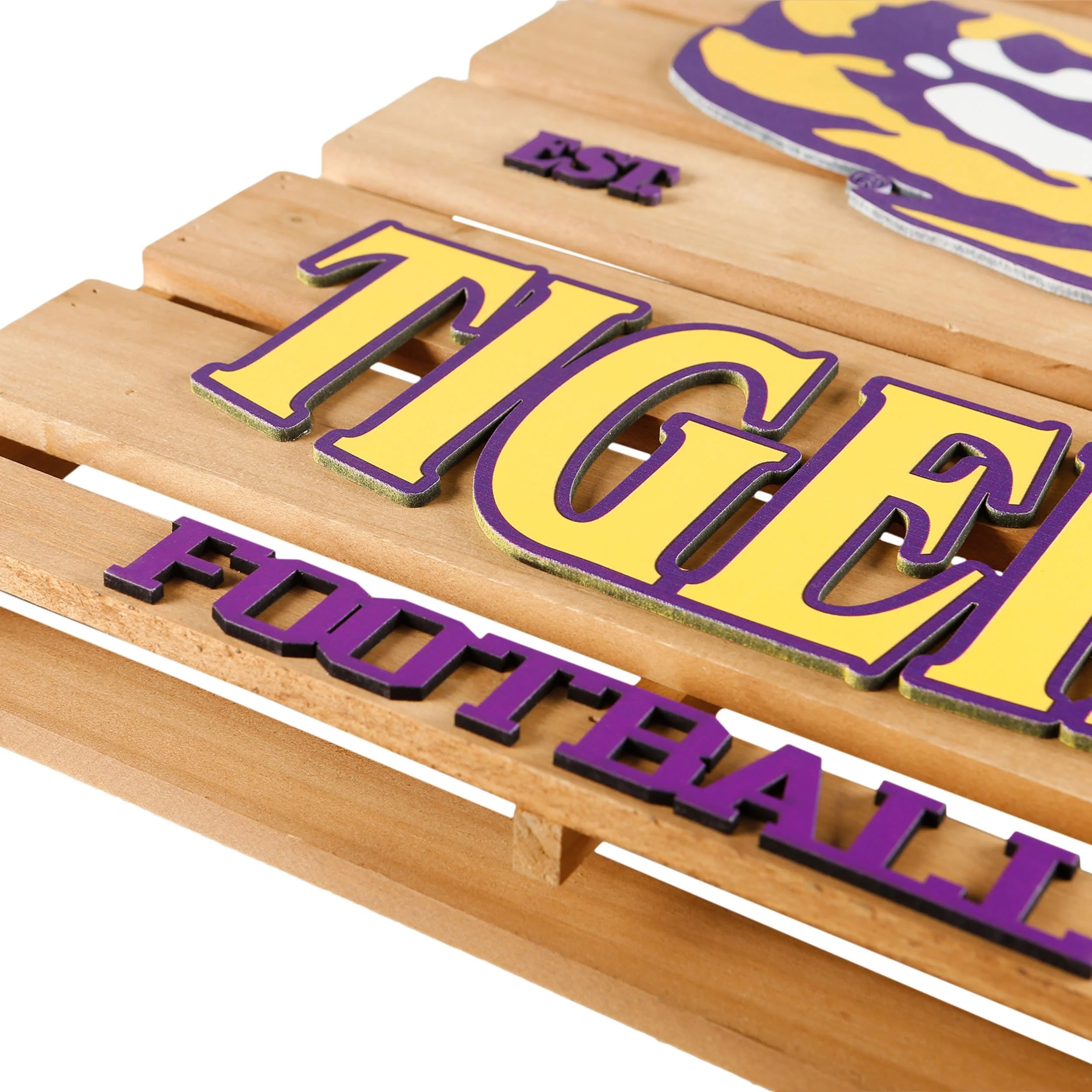 LSU Tigers NCAA Wood Pallet Sign - Image 4