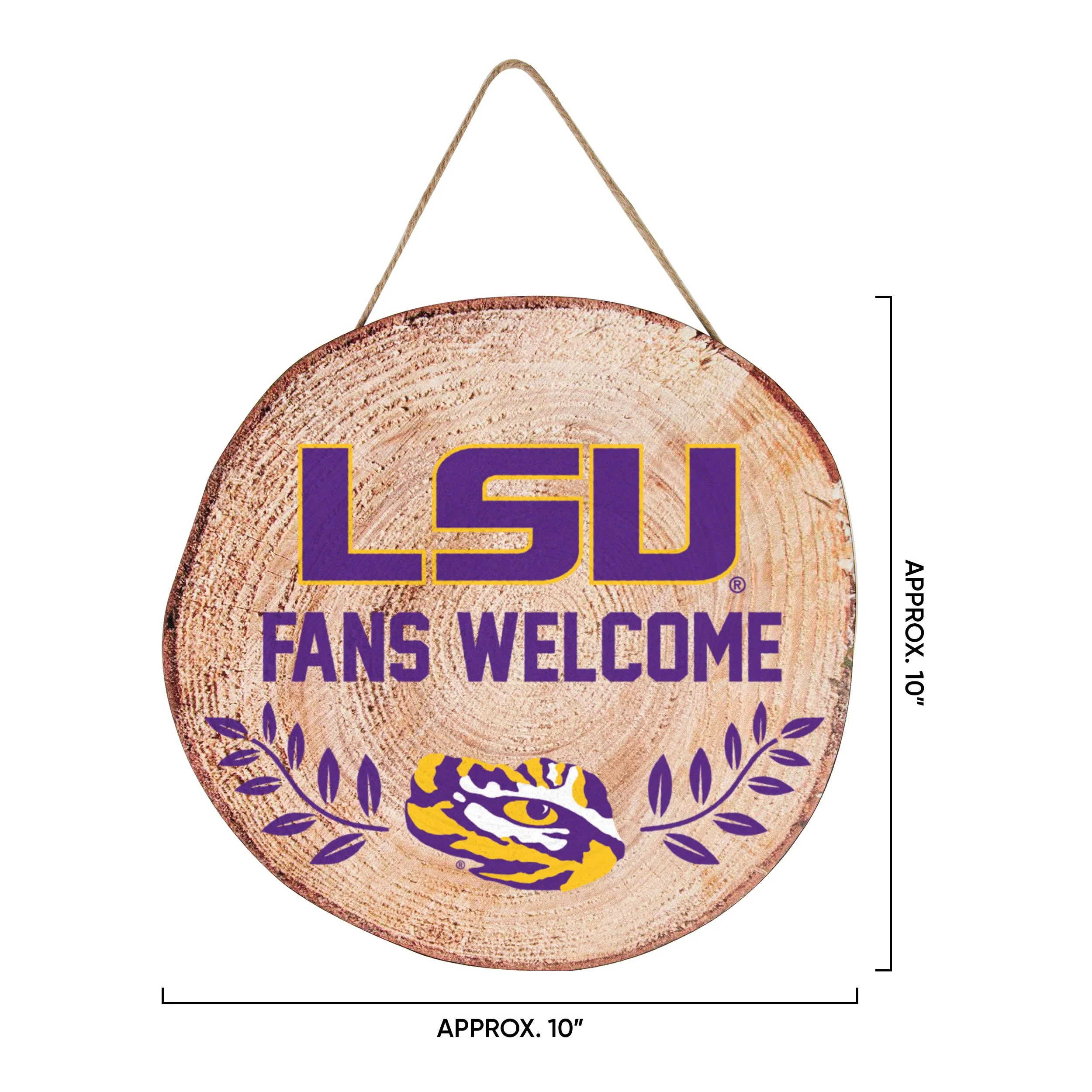 LSU Tigers NCAA Wood Stump Sign - Image 3