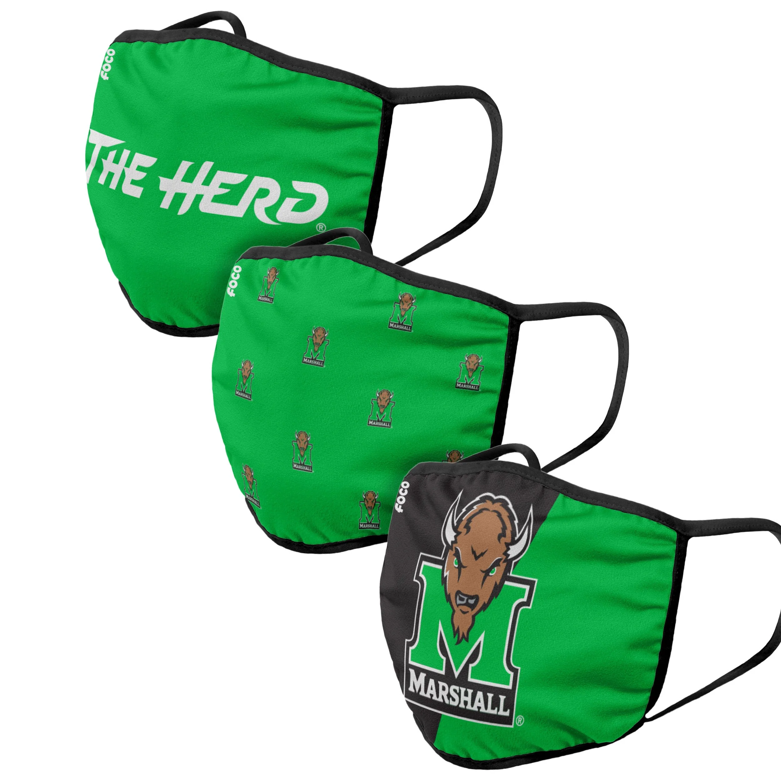 Marshall Thundering Herd NCAA 3 Pack Face Cover