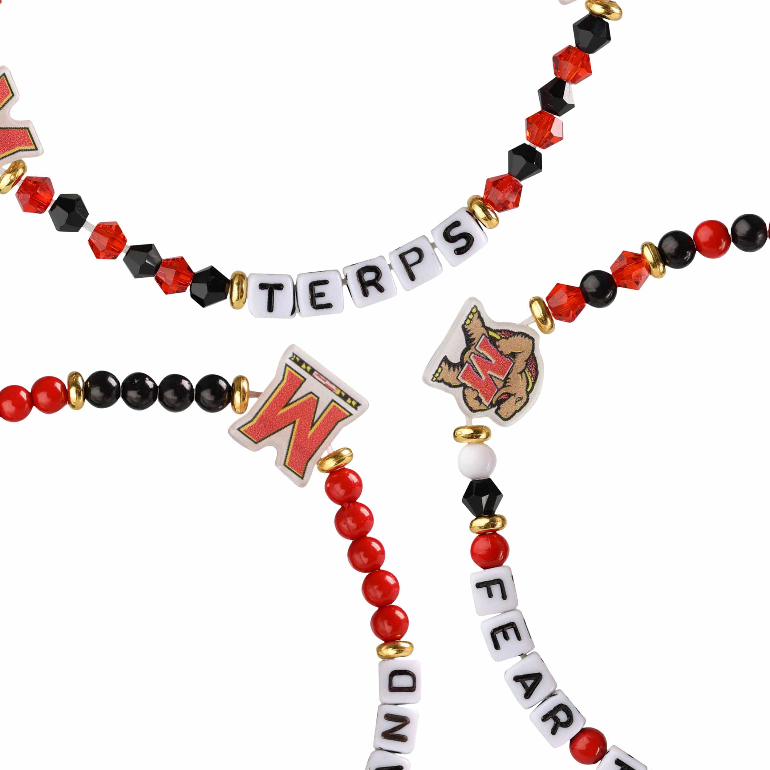 Maryland Terrapins NCAA 3 Pack Friendship Bracelet - Image 2