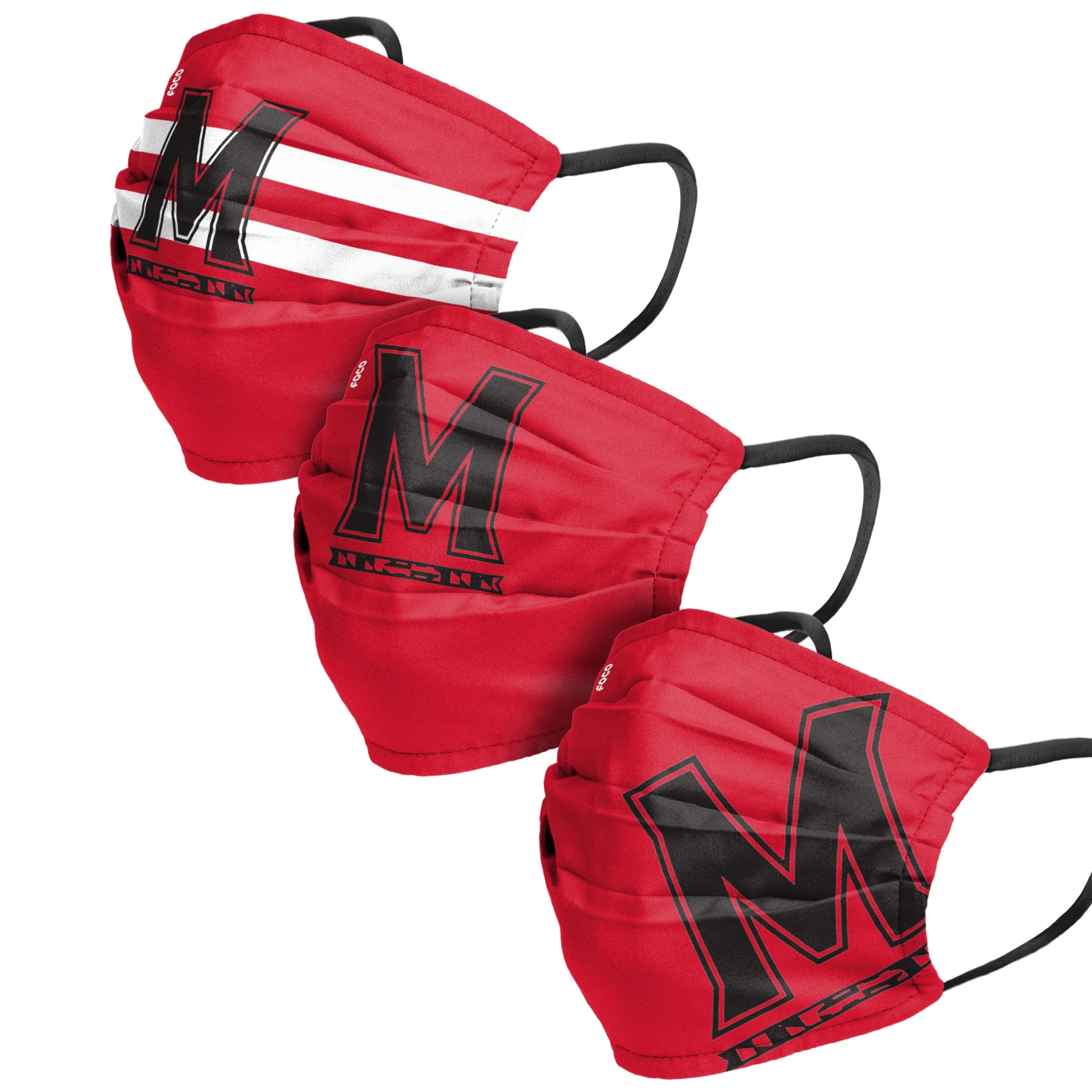 Maryland Terrapins NCAA Mens Matchday 3 Pack Face Cover