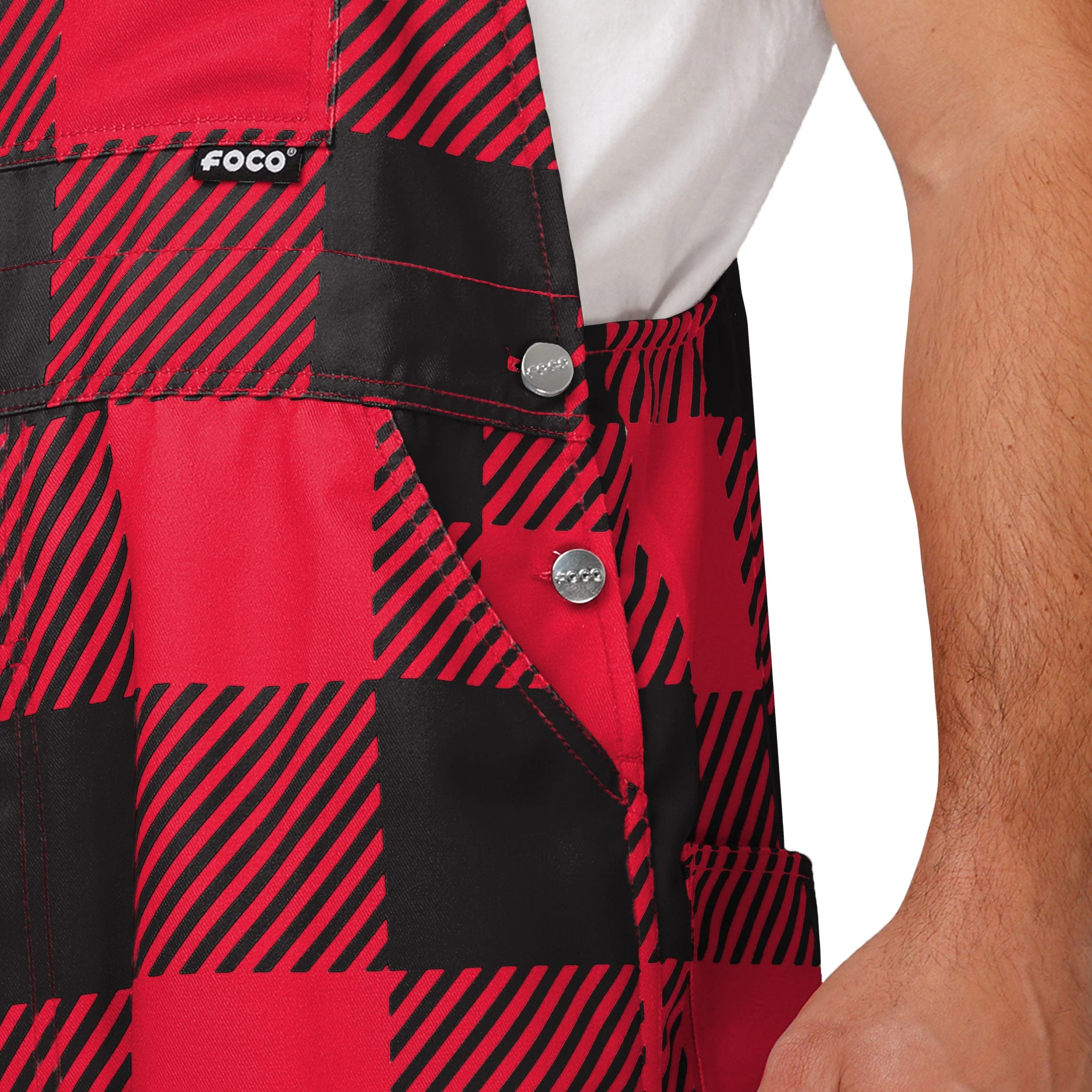 Maryland Terrapins NCAA Mens Plaid Bib Overalls - Image 5