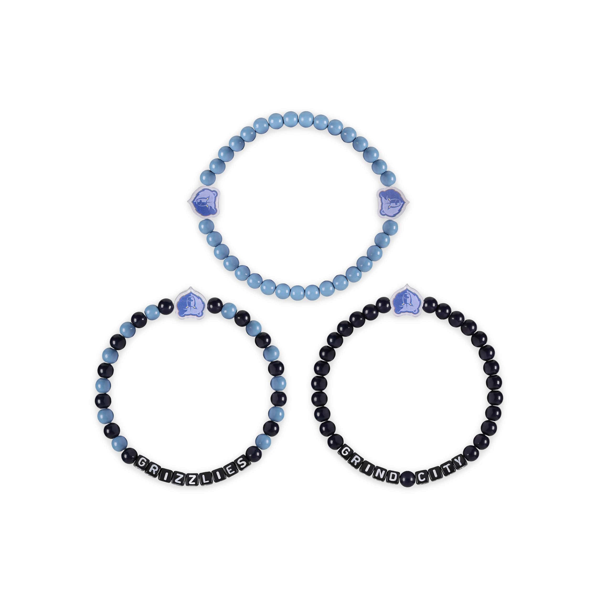 Memphis Grizzlies NBA 3 Pack Beaded Friendship Bracelet - Image 3