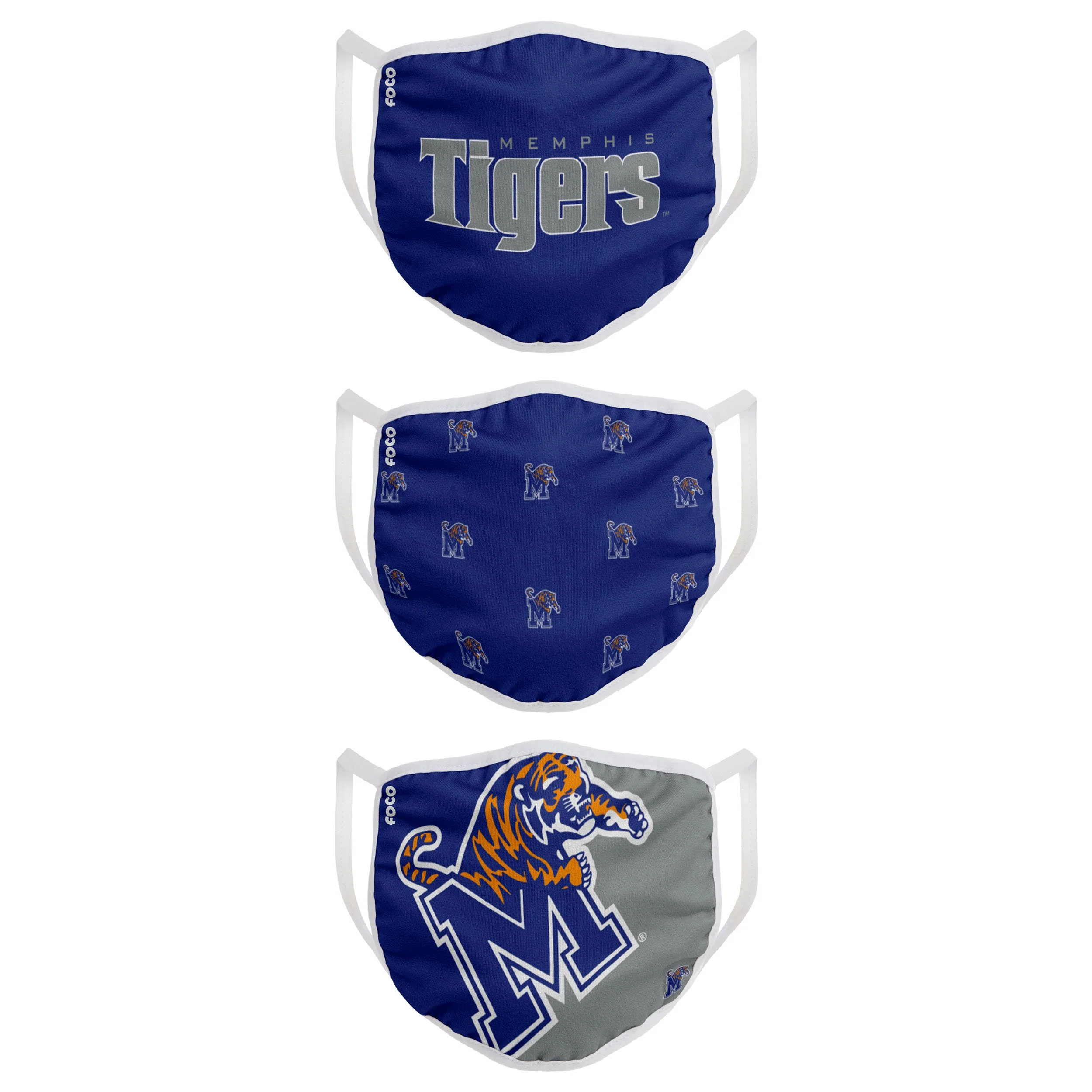 Memphis Tigers NCAA 3 Pack Face Cover - Image 2