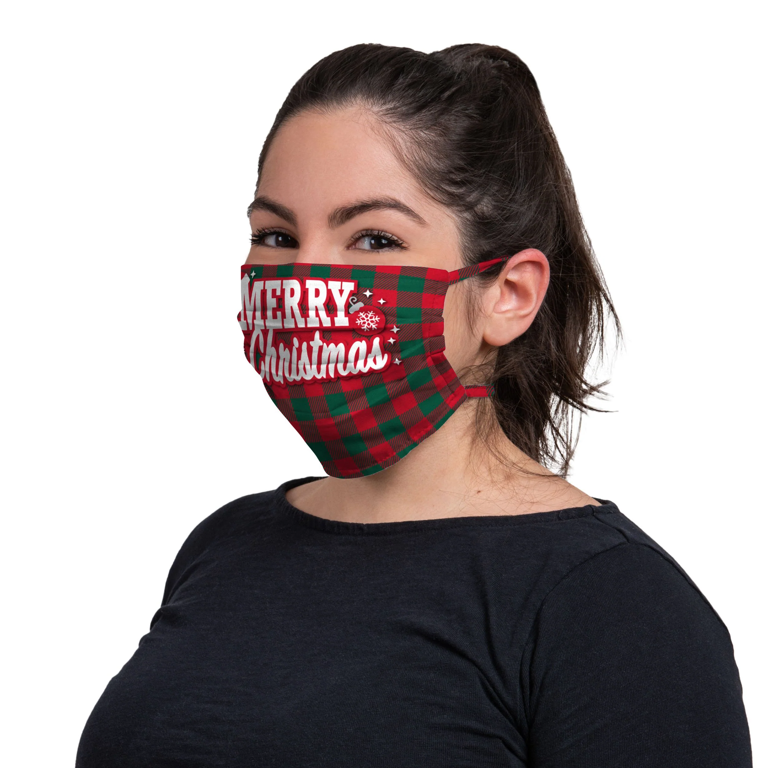 Merry Christmas Tie-Back Face Cover - Image 3