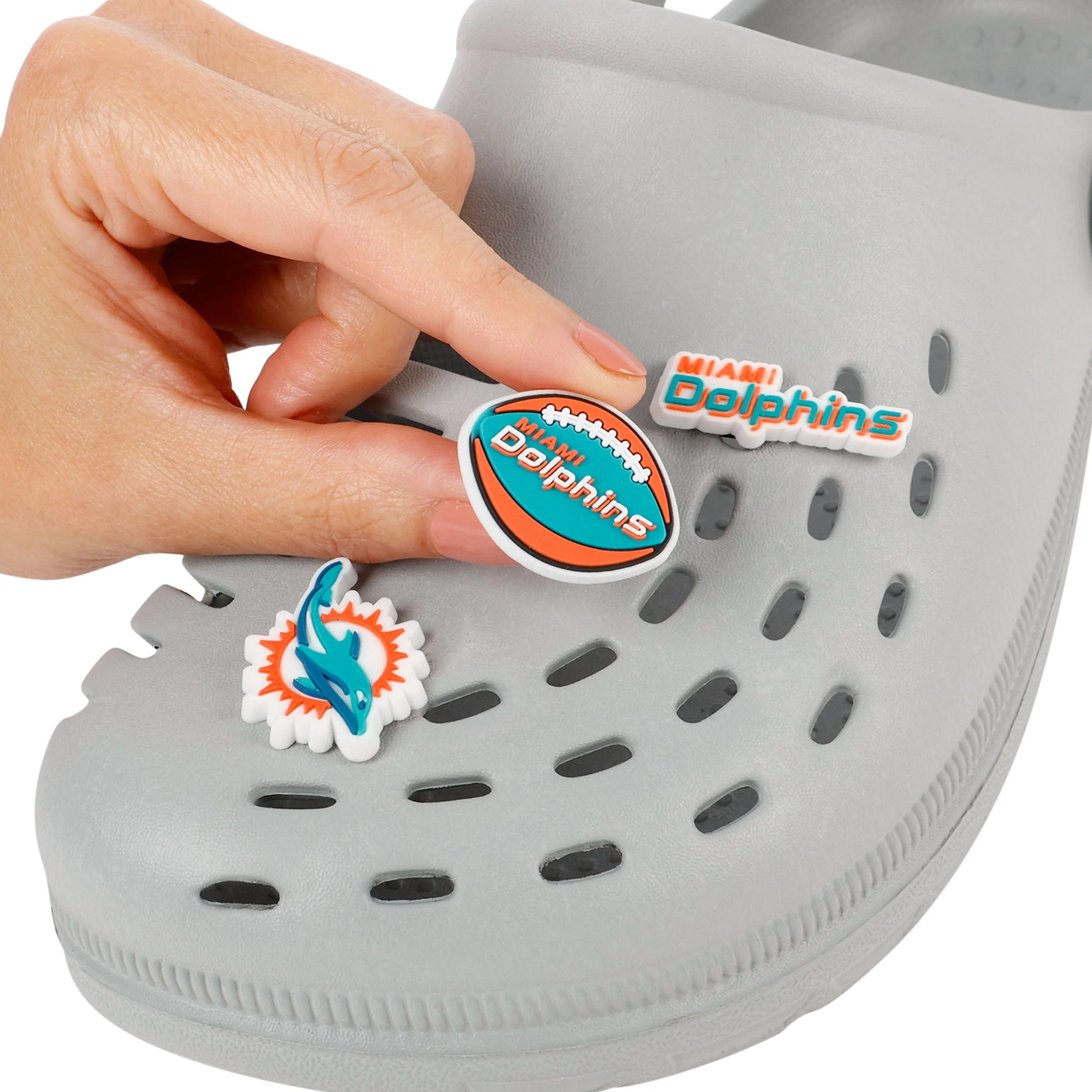 Miami Dolphins NFL 10 Pack Team Clog Charms - Image 3