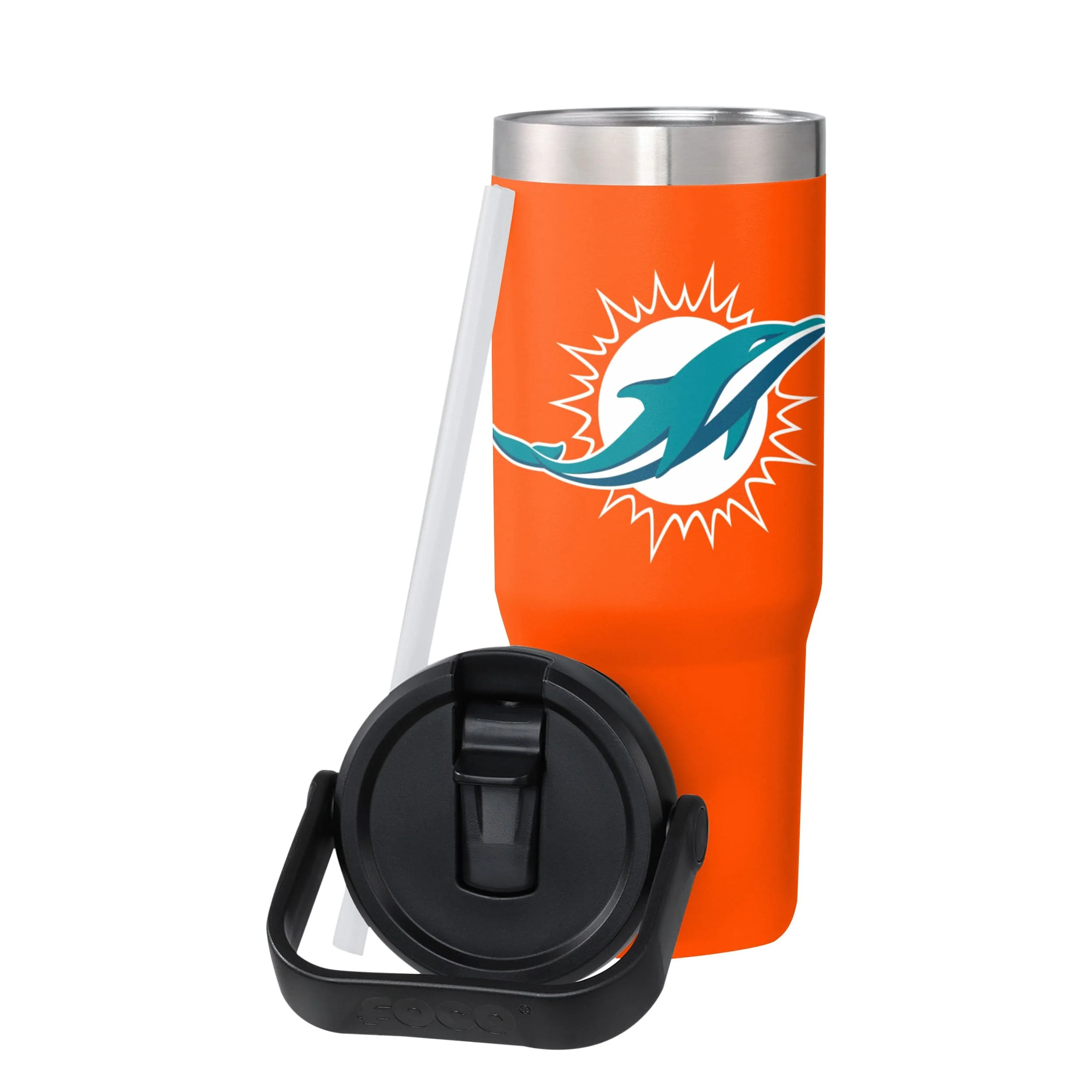 Miami Dolphins NFL 30 oz Straw Tumbler - Image 3