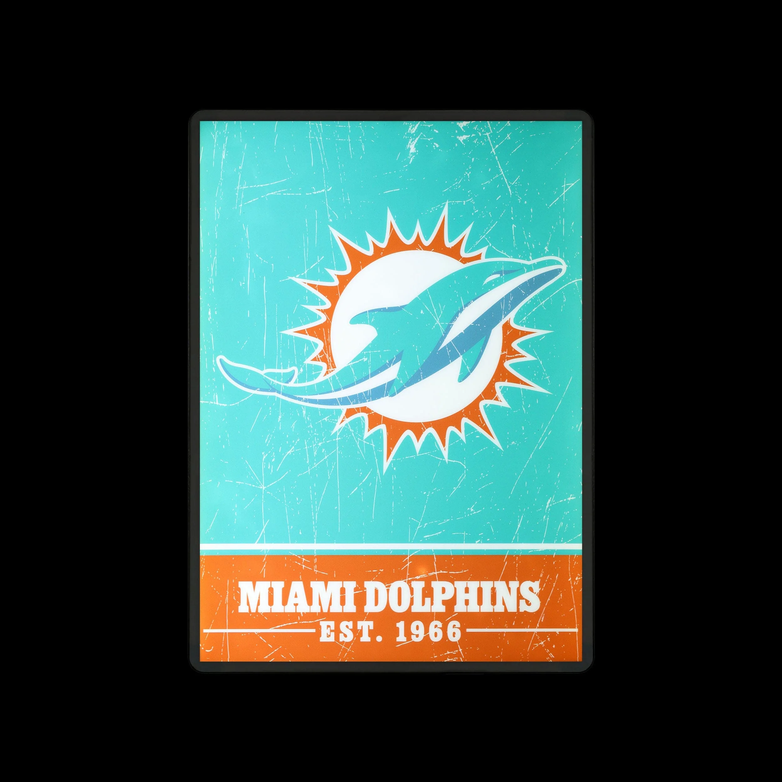 Miami Dolphins NFL Big Logo Backlit Sign - Image 2