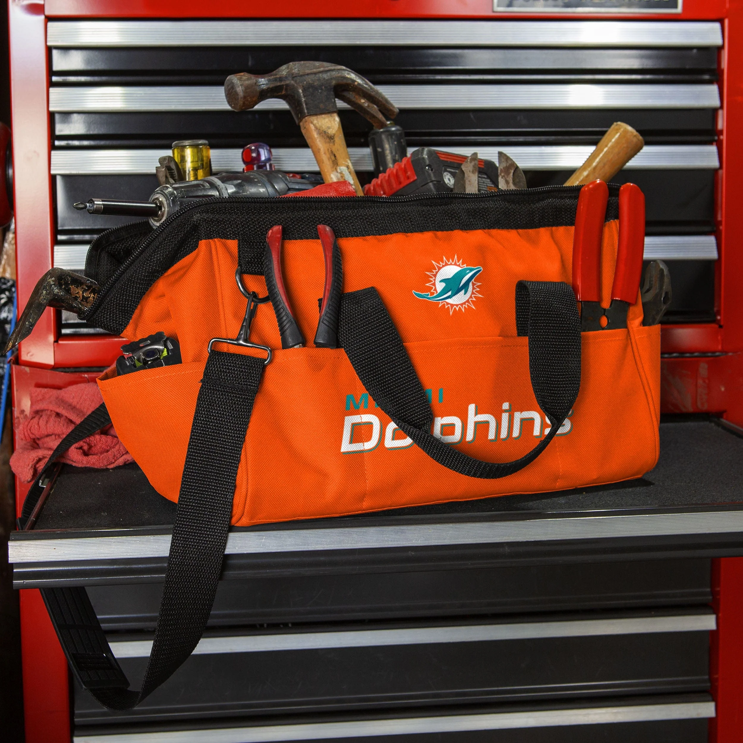 Miami Dolphins NFL Big Logo Tool Bag - Image 4