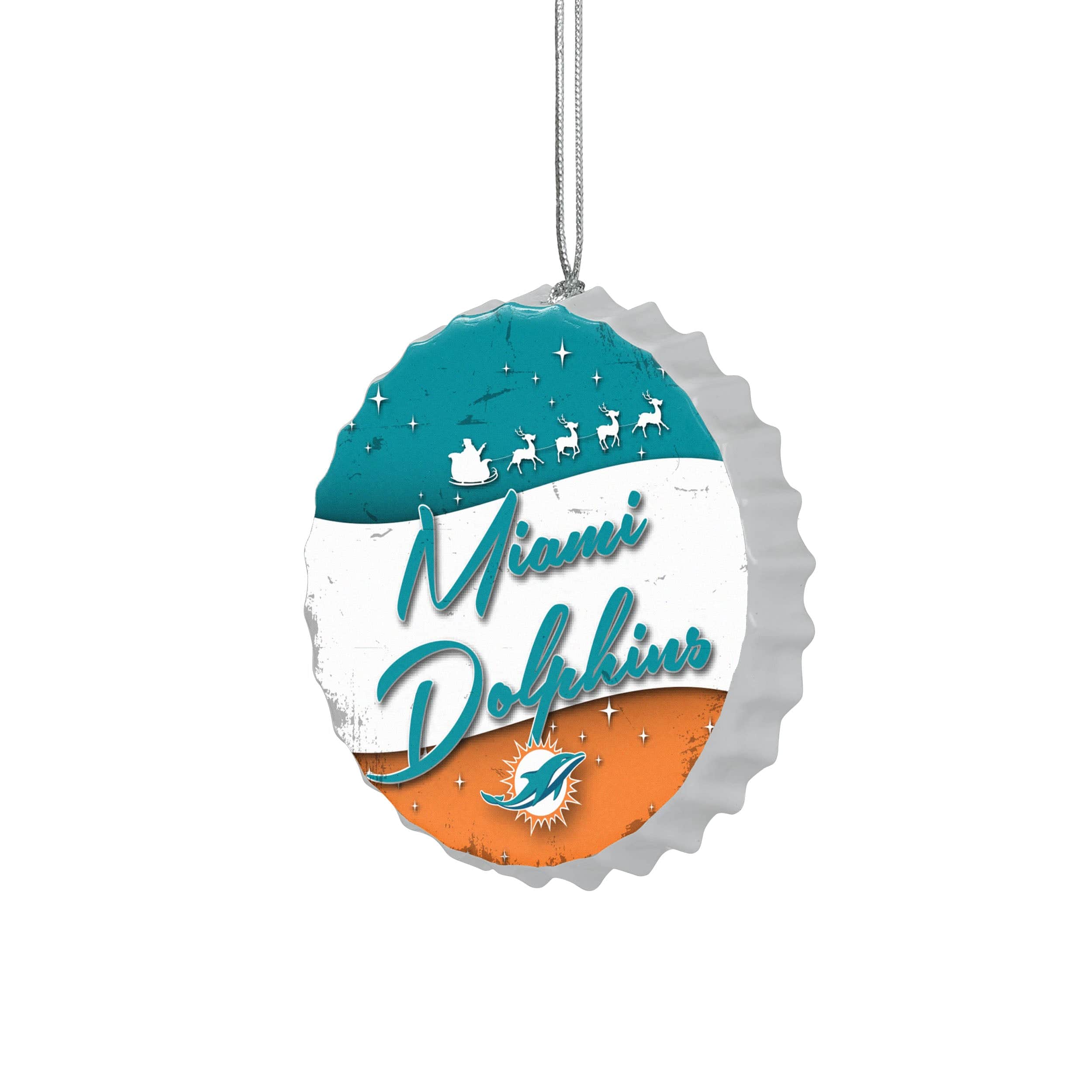 Miami Dolphins NFL Bottlecap Sign Ornament - Image 2