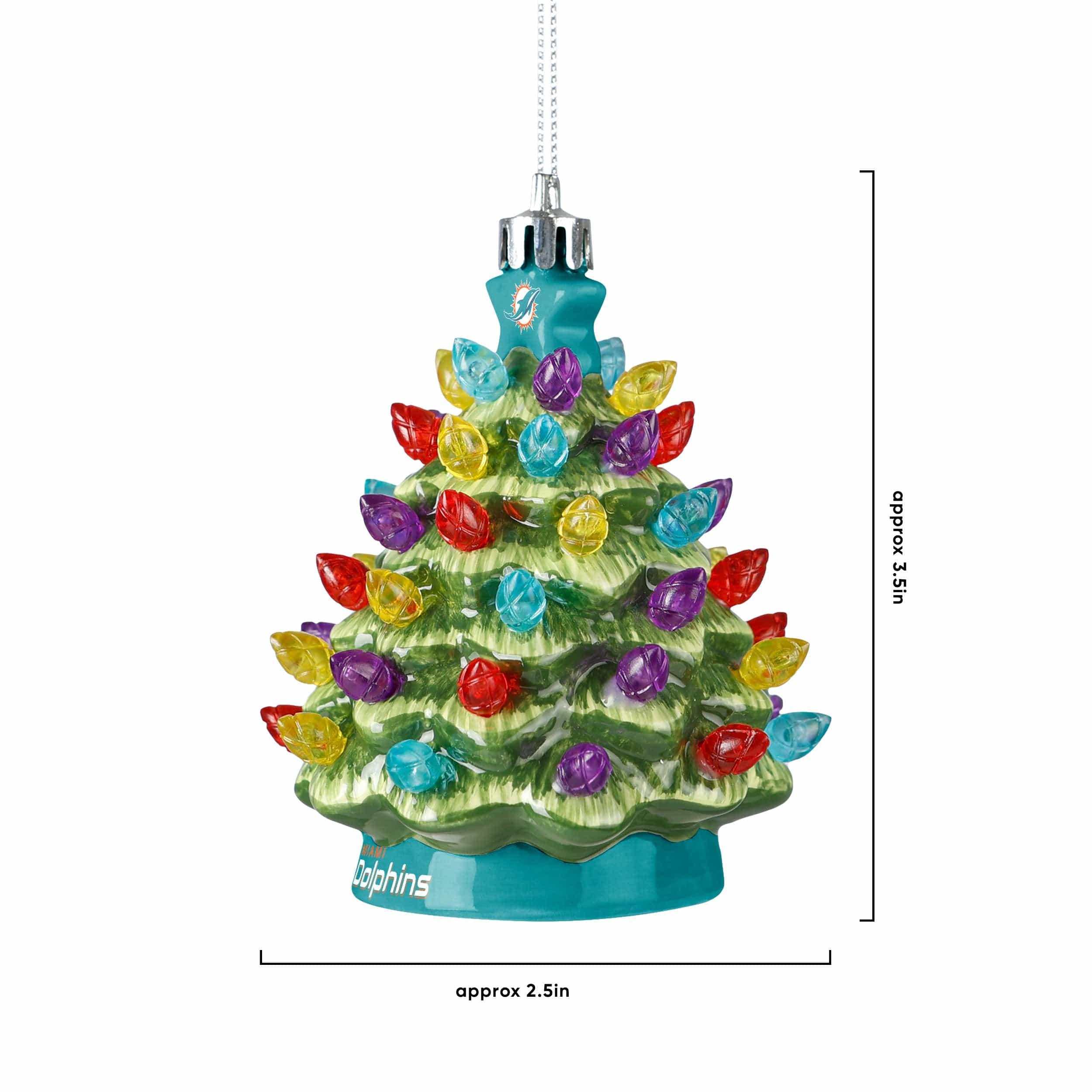 Miami Dolphins NFL Ceramic Tree Ornament - Image 3