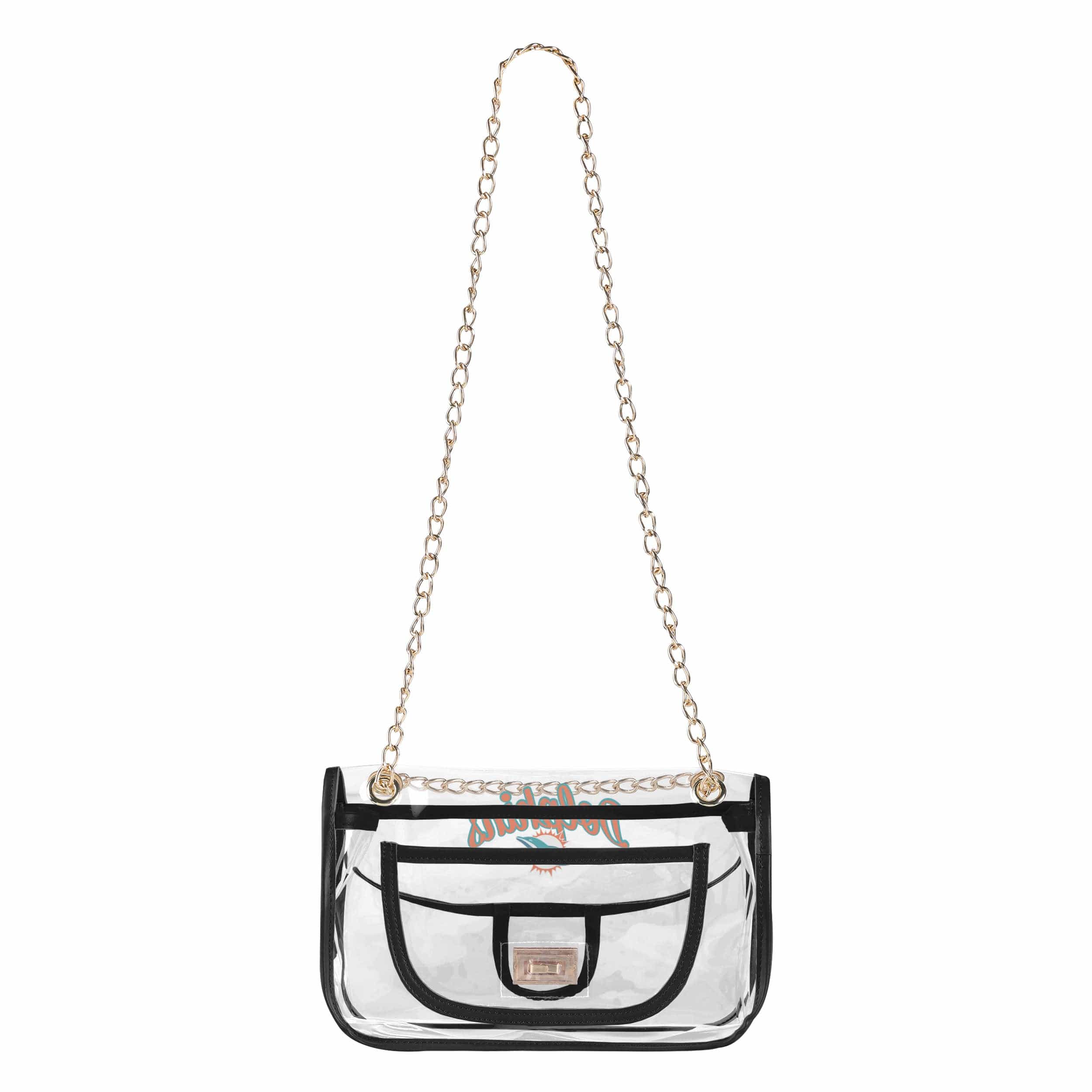 Miami Dolphins NFL Clear Crossbody Chain Bag - Image 4