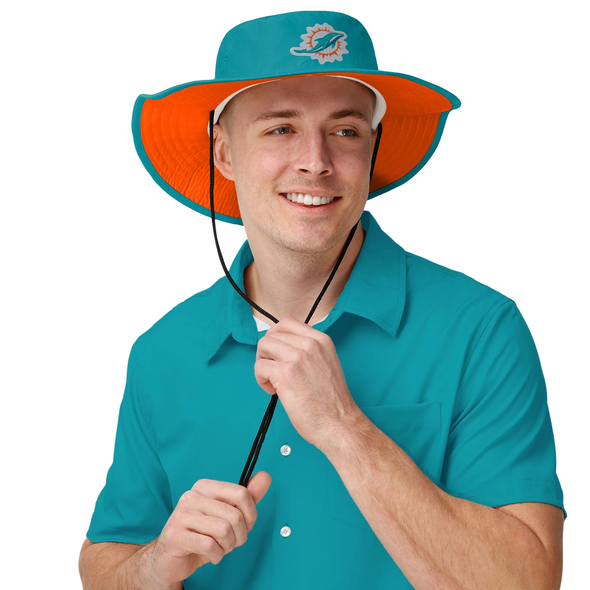 Miami Dolphins NFL Colorblock Boonie Hat - Image 3