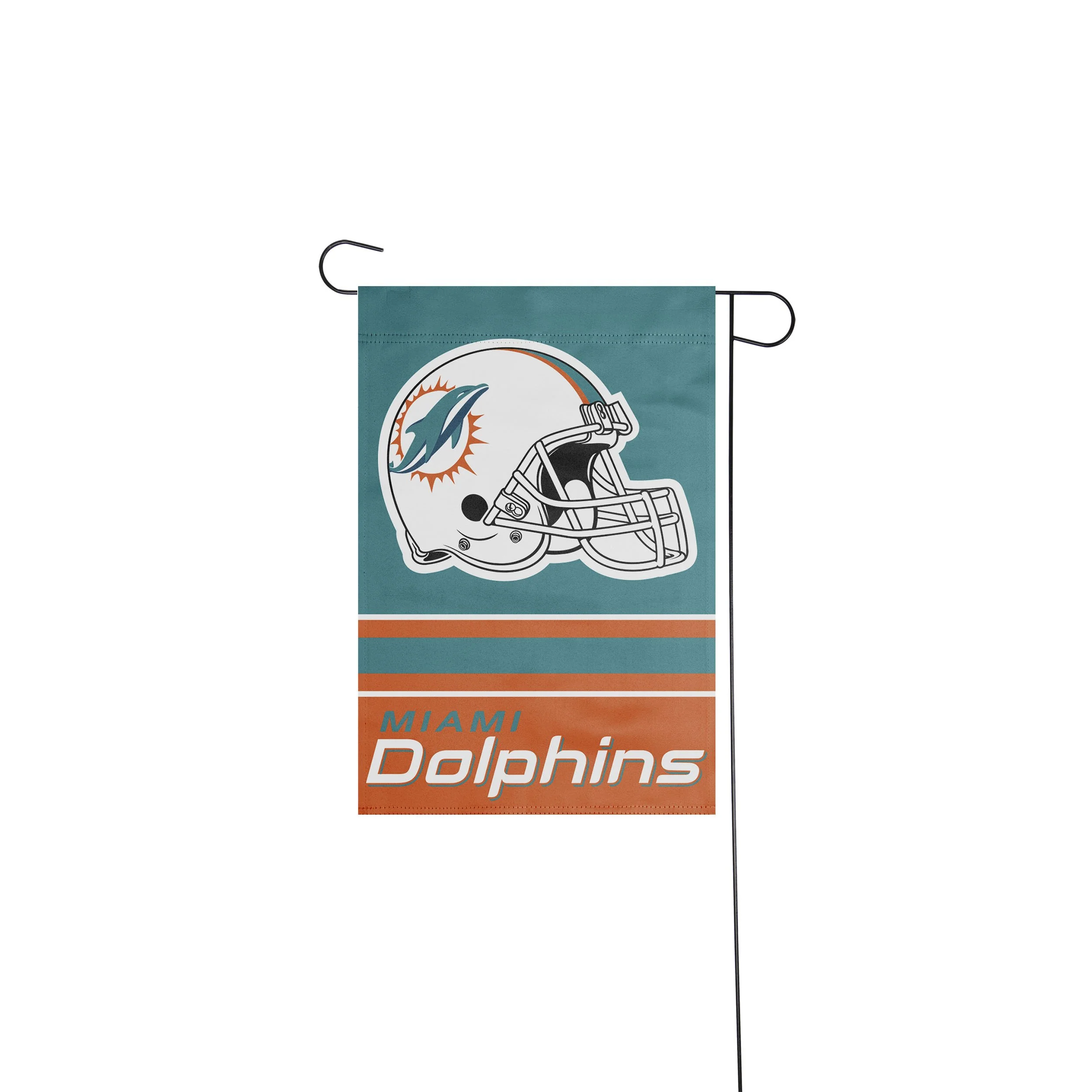 Miami Dolphins NFL Colorblock Helmet Garden Flag - Image 2