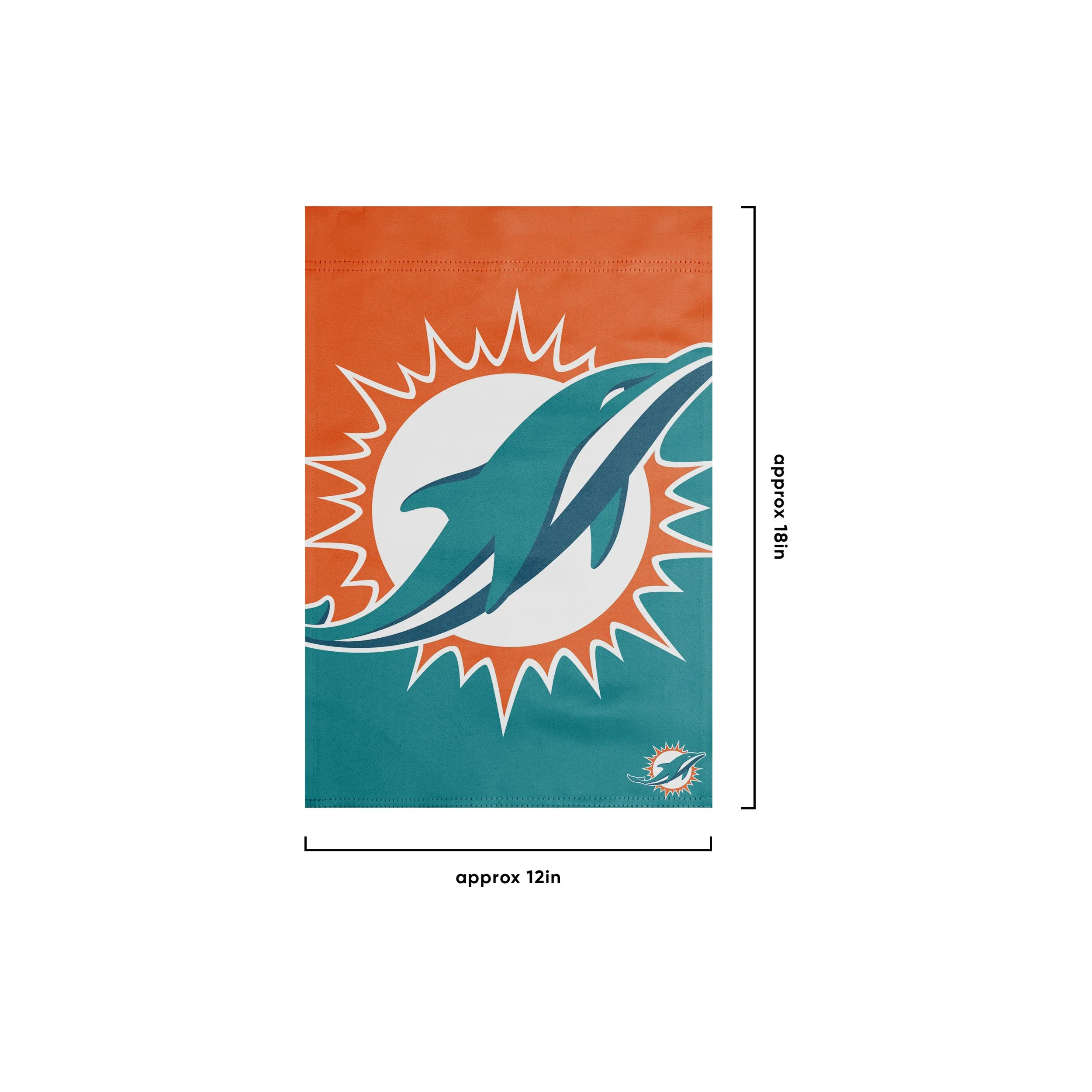 Miami Dolphins NFL Colorblock Helmet Garden Flag - Image 3