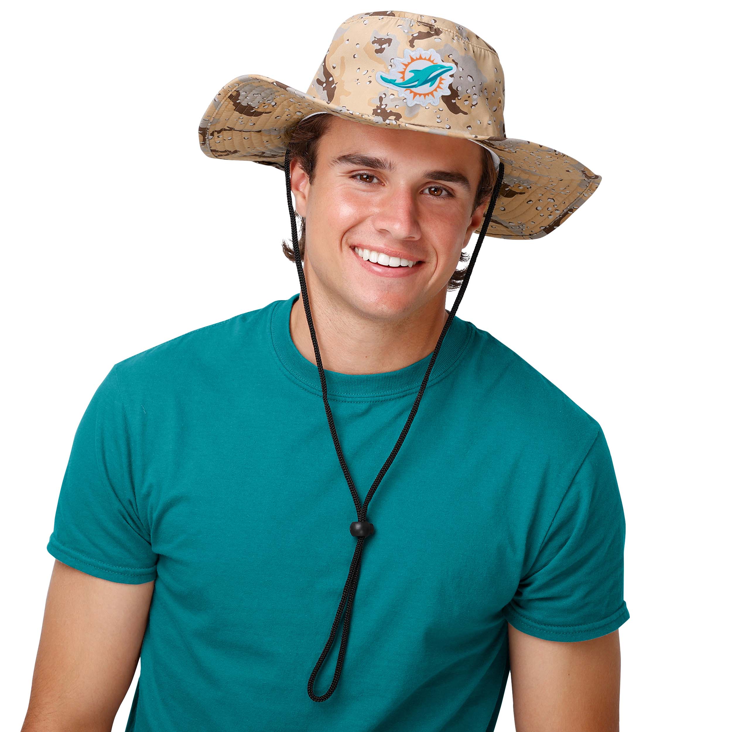 Miami Dolphins NFL Dark Desert Camo Boonie Hat - Image 2