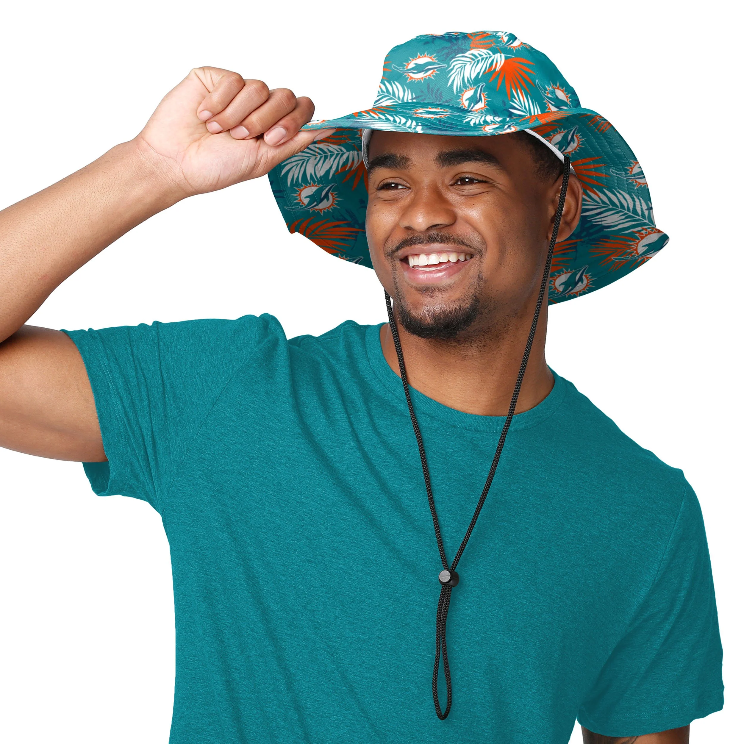Miami Dolphins NFL Floral Boonie Hat - Image 2