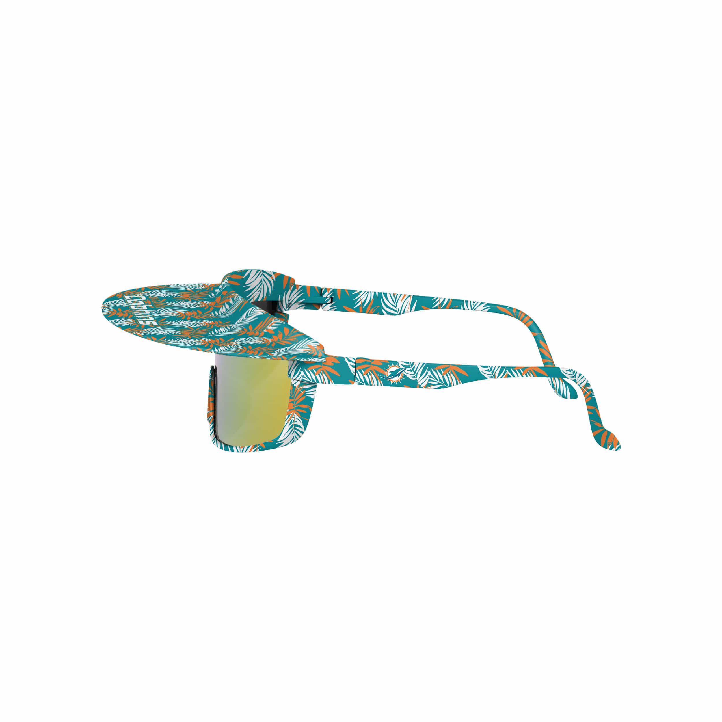 Miami Dolphins NFL Floral Visor Sunglasses - Image 3