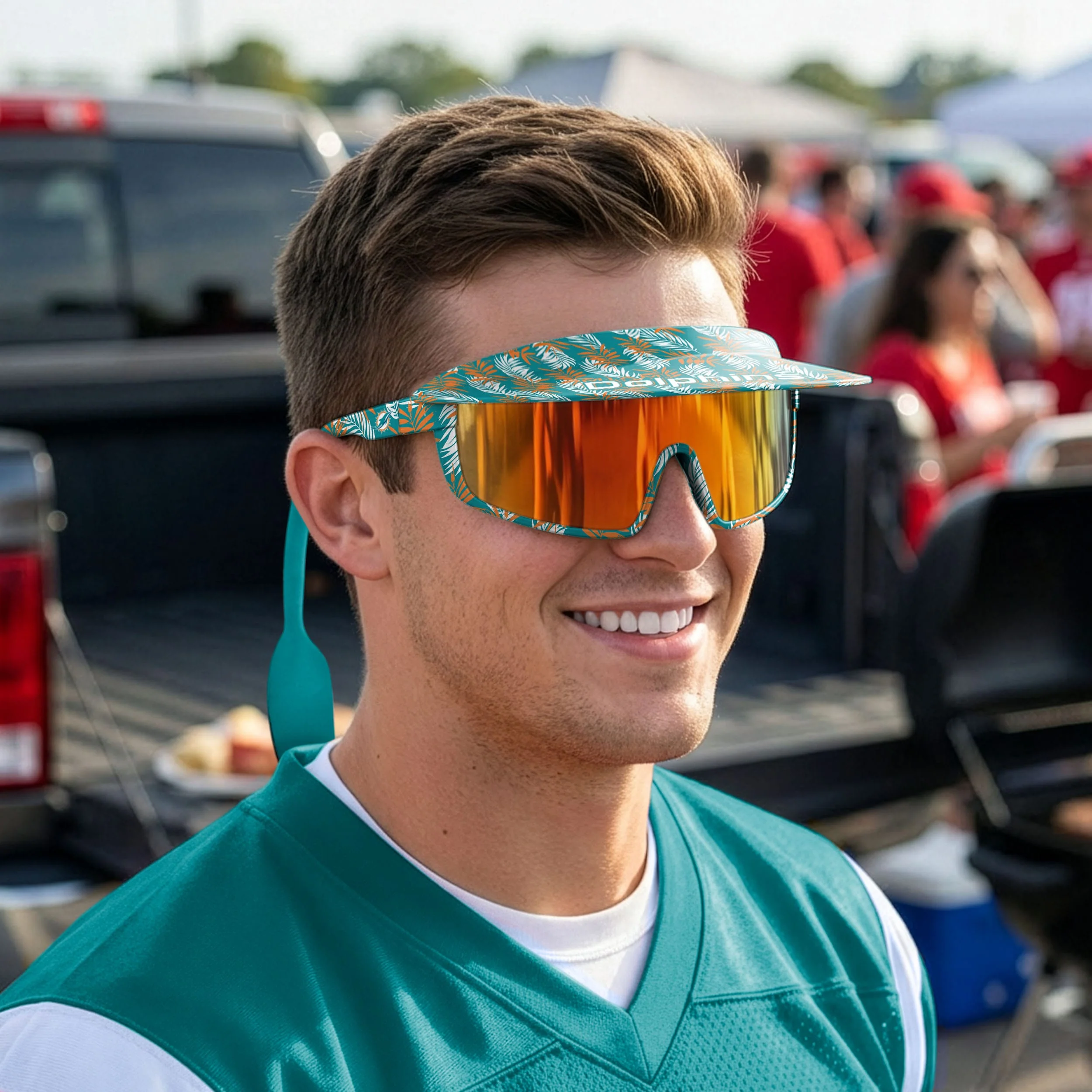 Miami Dolphins NFL Floral Visor Sunglasses - Image 4