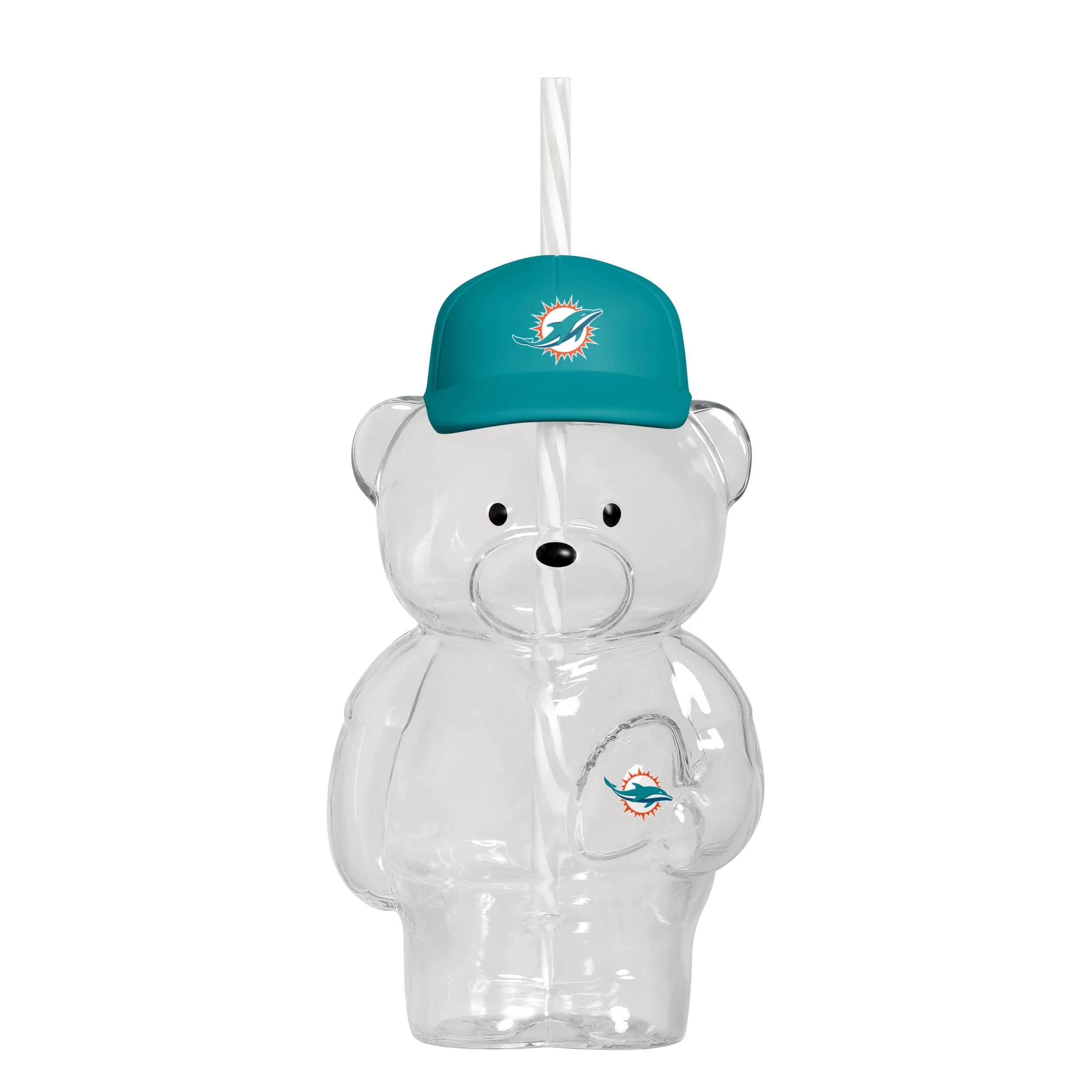 Miami Dolphins NFL Glass Bear Tumbler (PREORDER - SHIPS LATE JUNE)