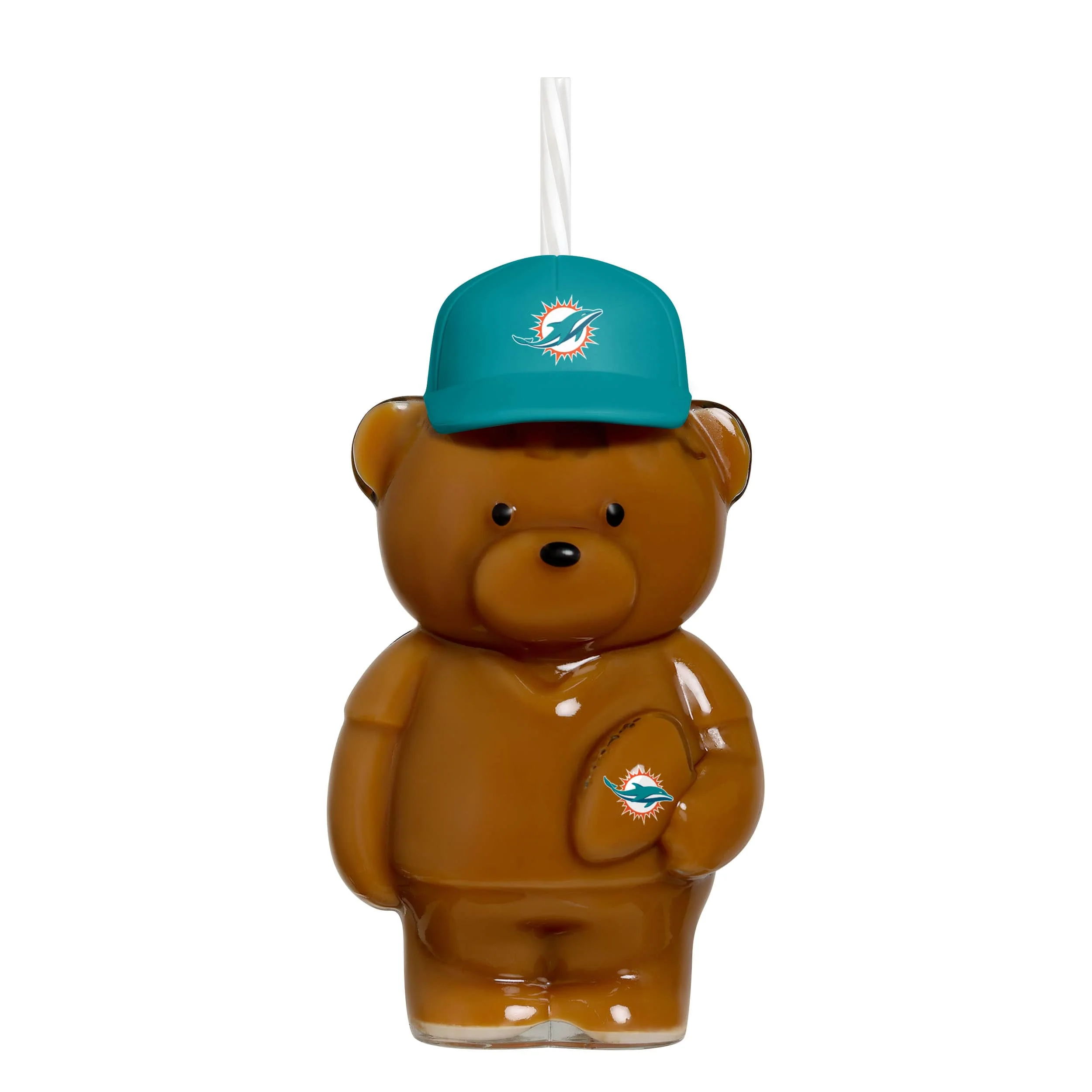 Miami Dolphins NFL Glass Bear Tumbler (PREORDER - SHIPS LATE JUNE) - Image 2