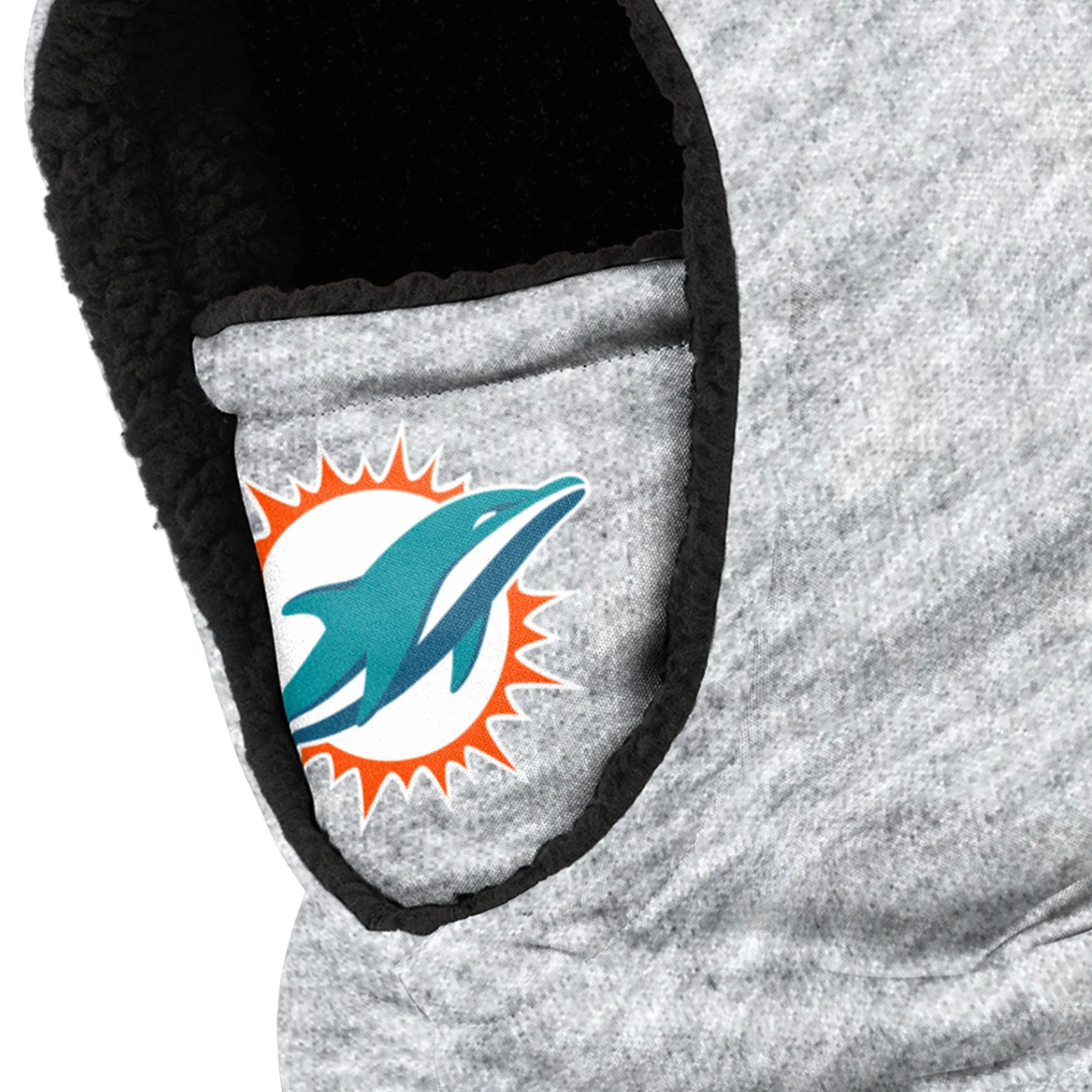 Miami Dolphins NFL Heather Grey Big Logo Hooded Gaiter - Image 3