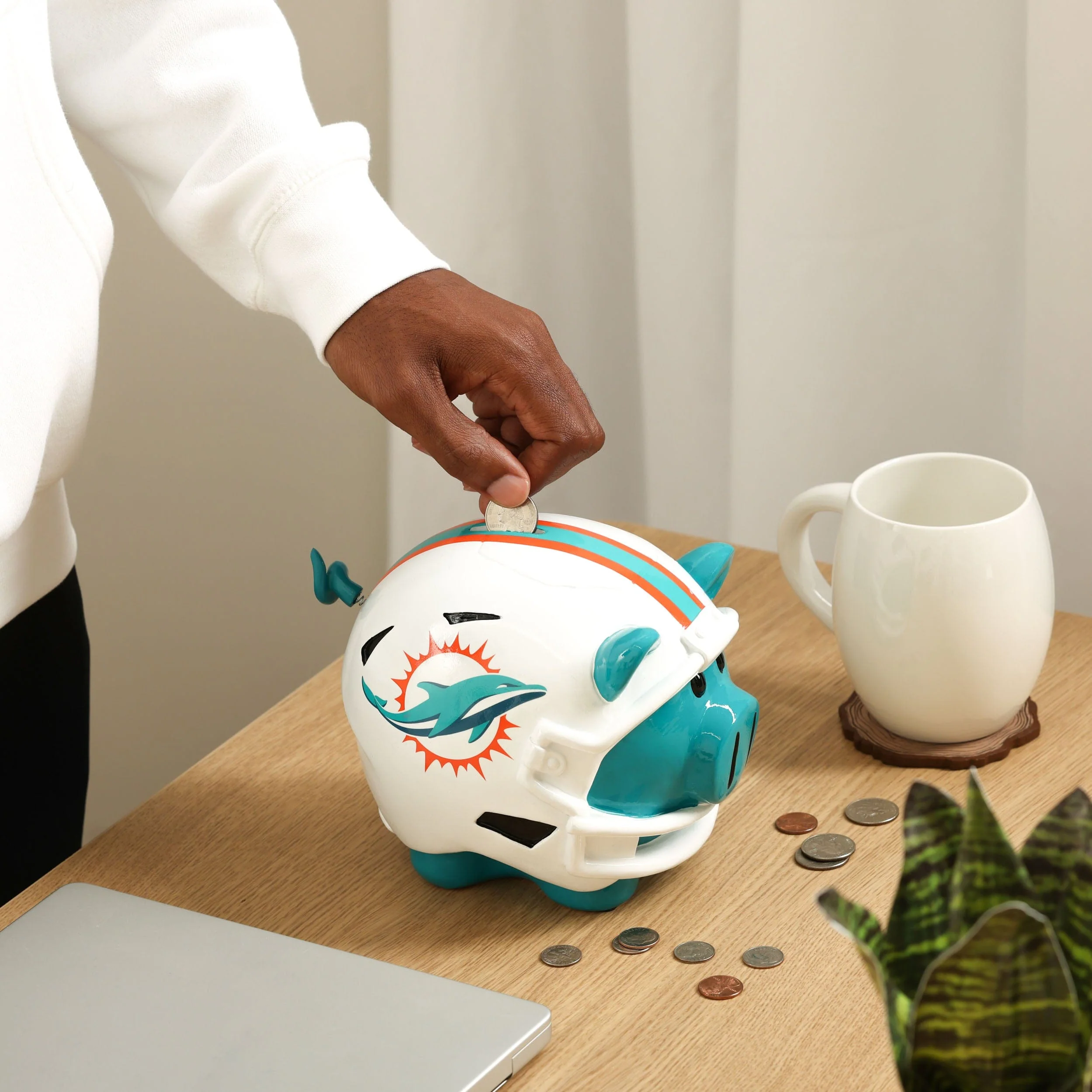 Miami Dolphins NFL Helmet Piggy Bank - Image 2