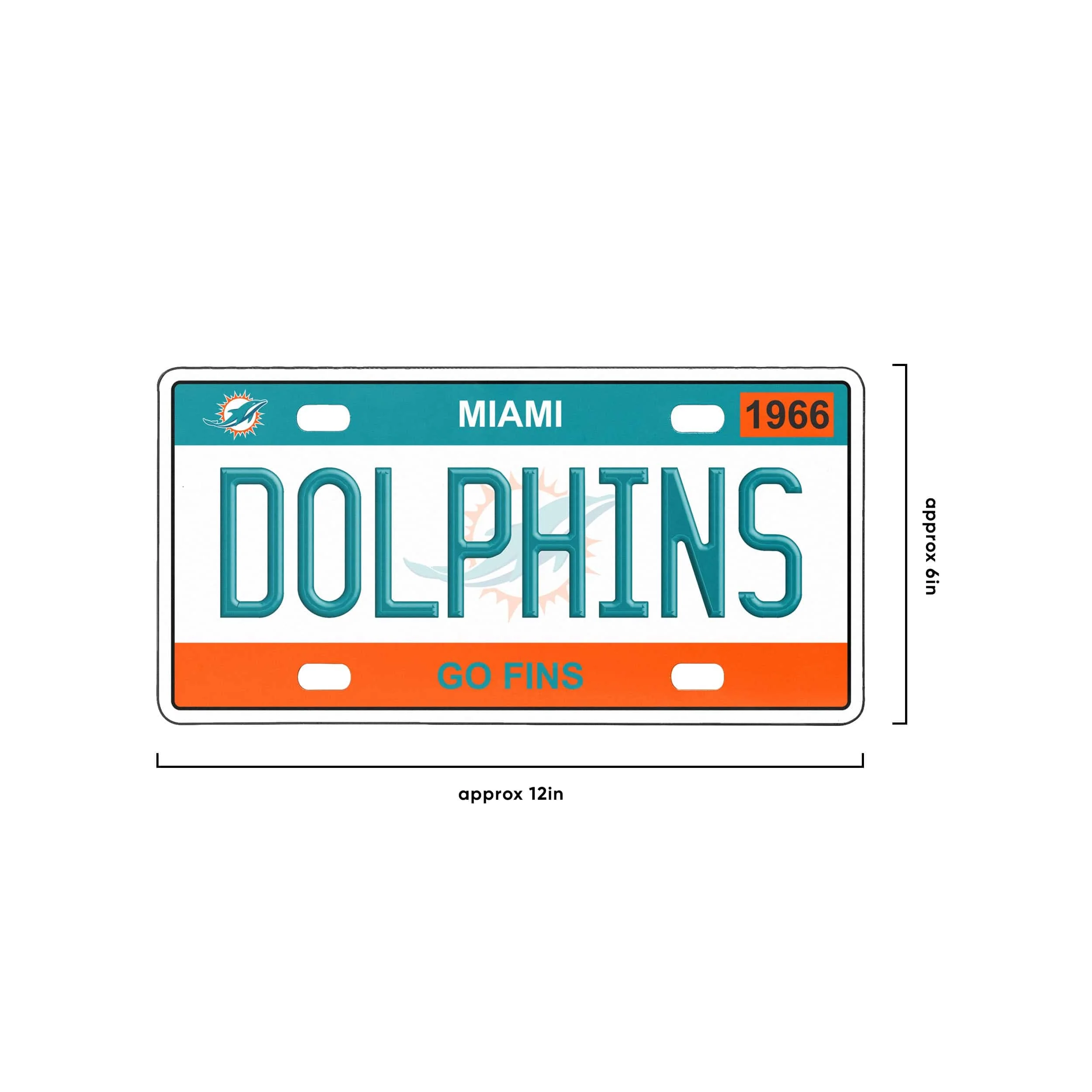 Miami Dolphins NFL License Plate Wall Sign - Image 4