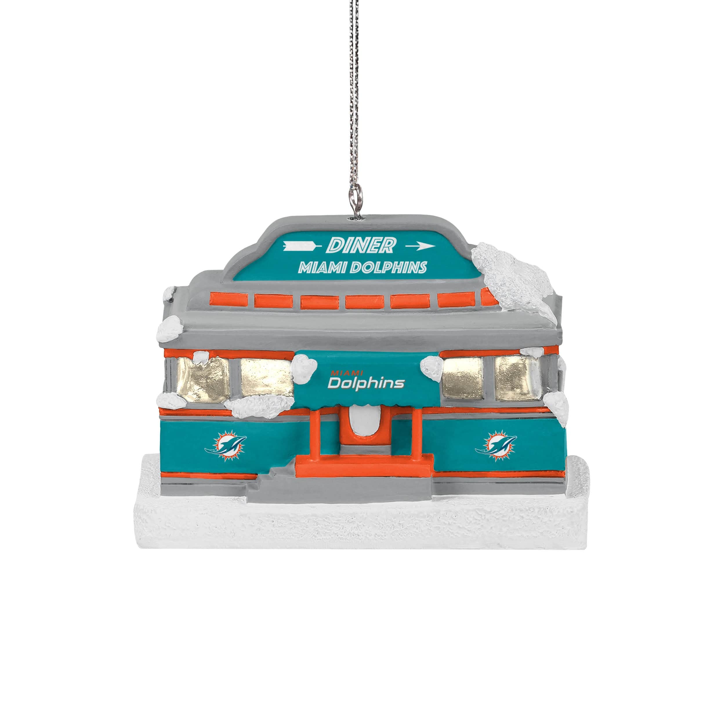 Miami Dolphins NFL Light Up Diner Ornament