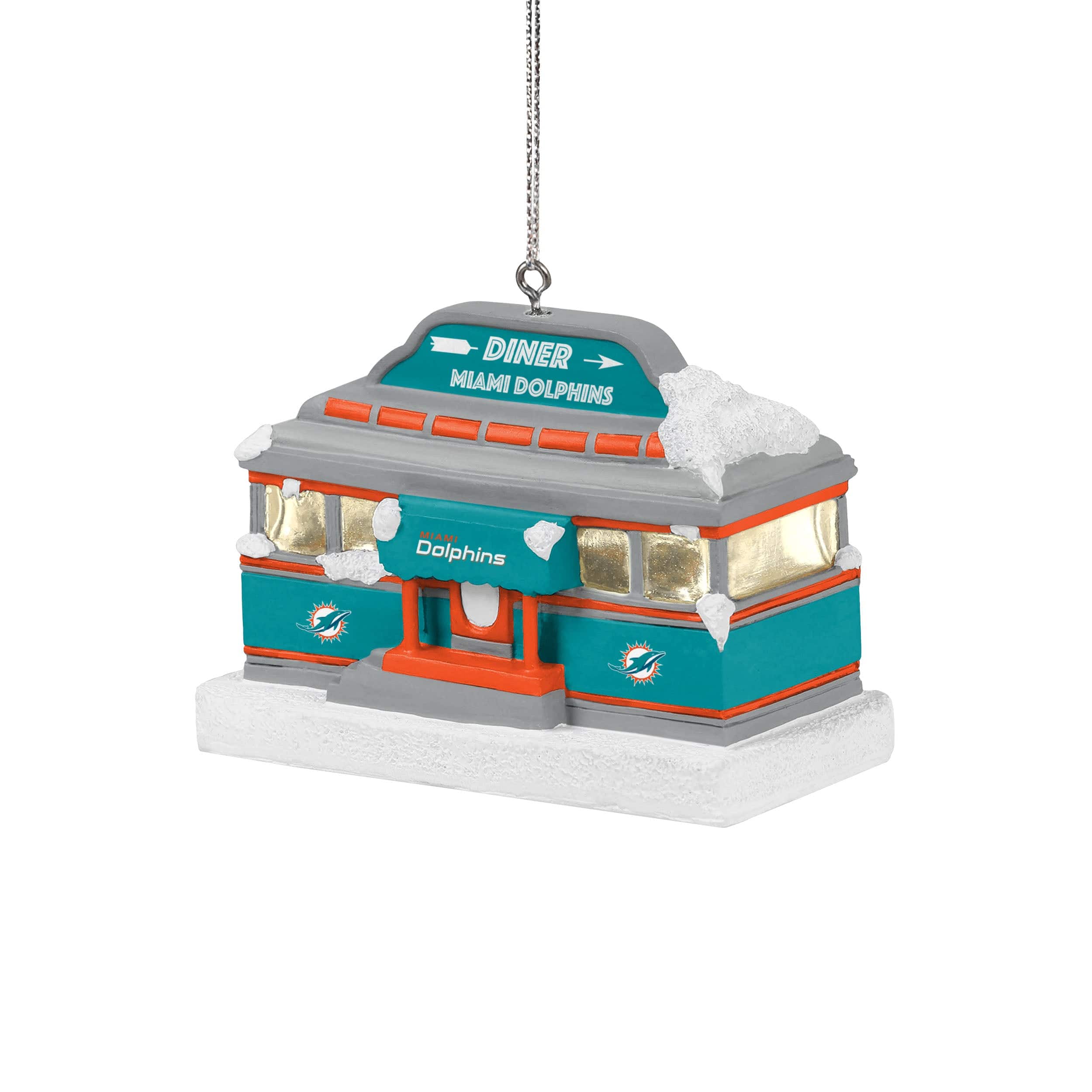 Miami Dolphins NFL Light Up Diner Ornament - Image 2